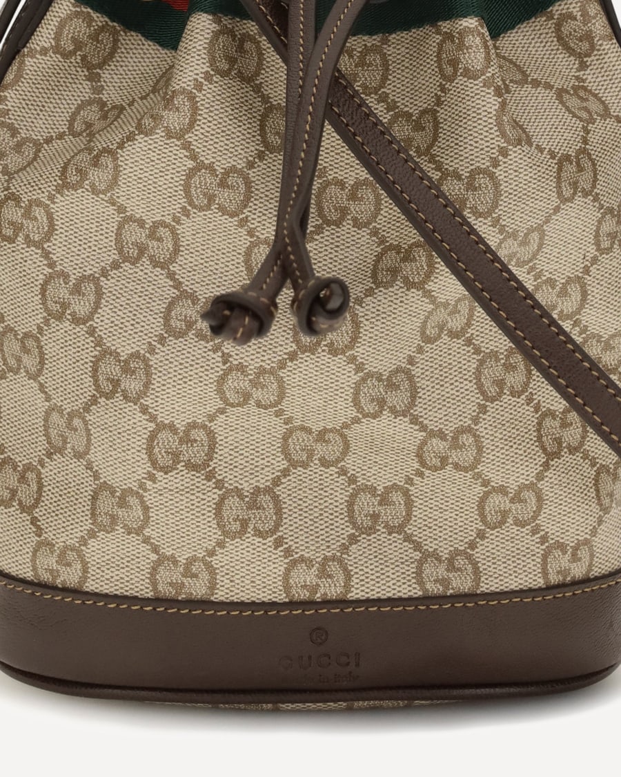 Gucci Web stripe Bucket Bag, view 6