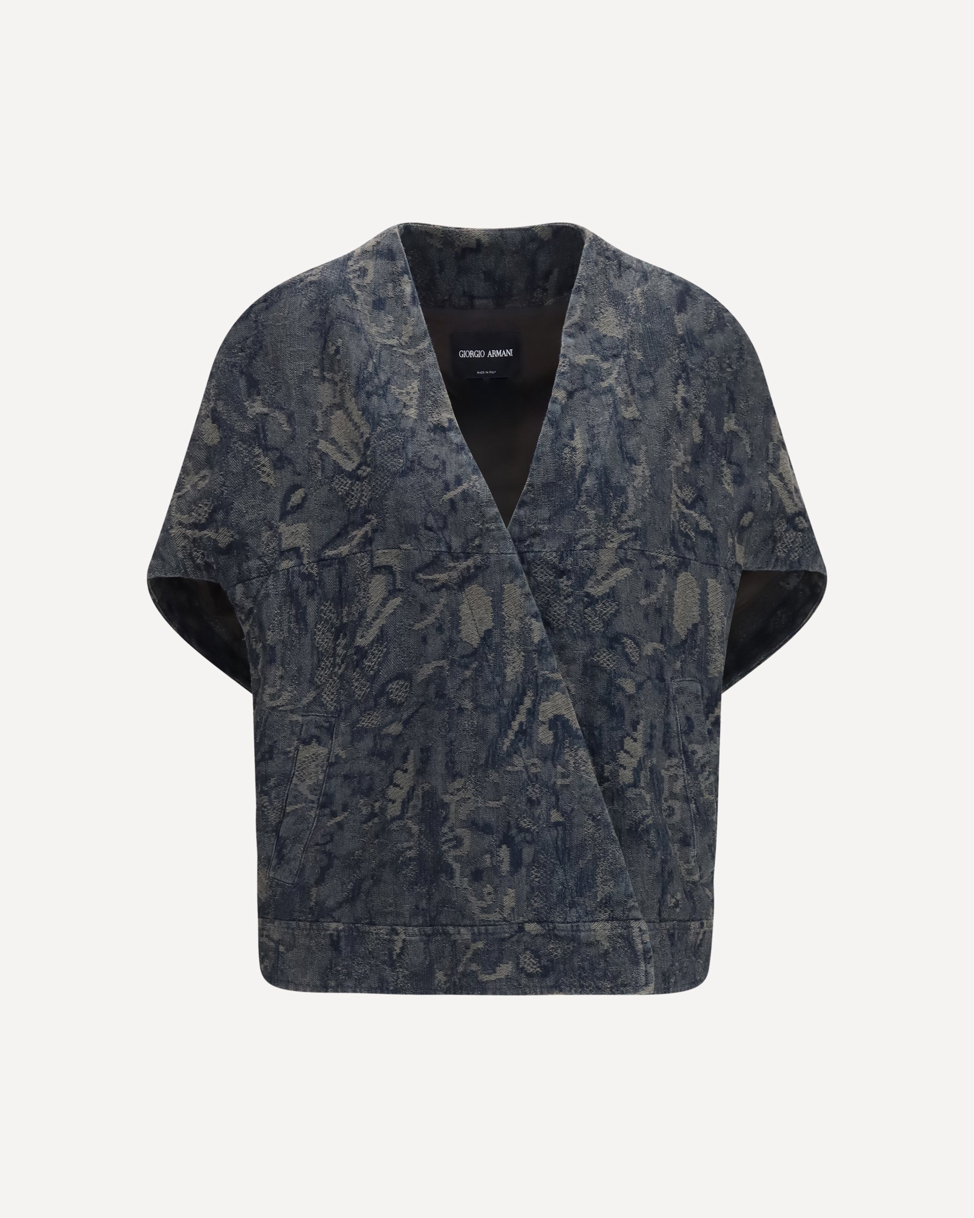 Giorgio Armani Jacket in oversized floral jacquard denim