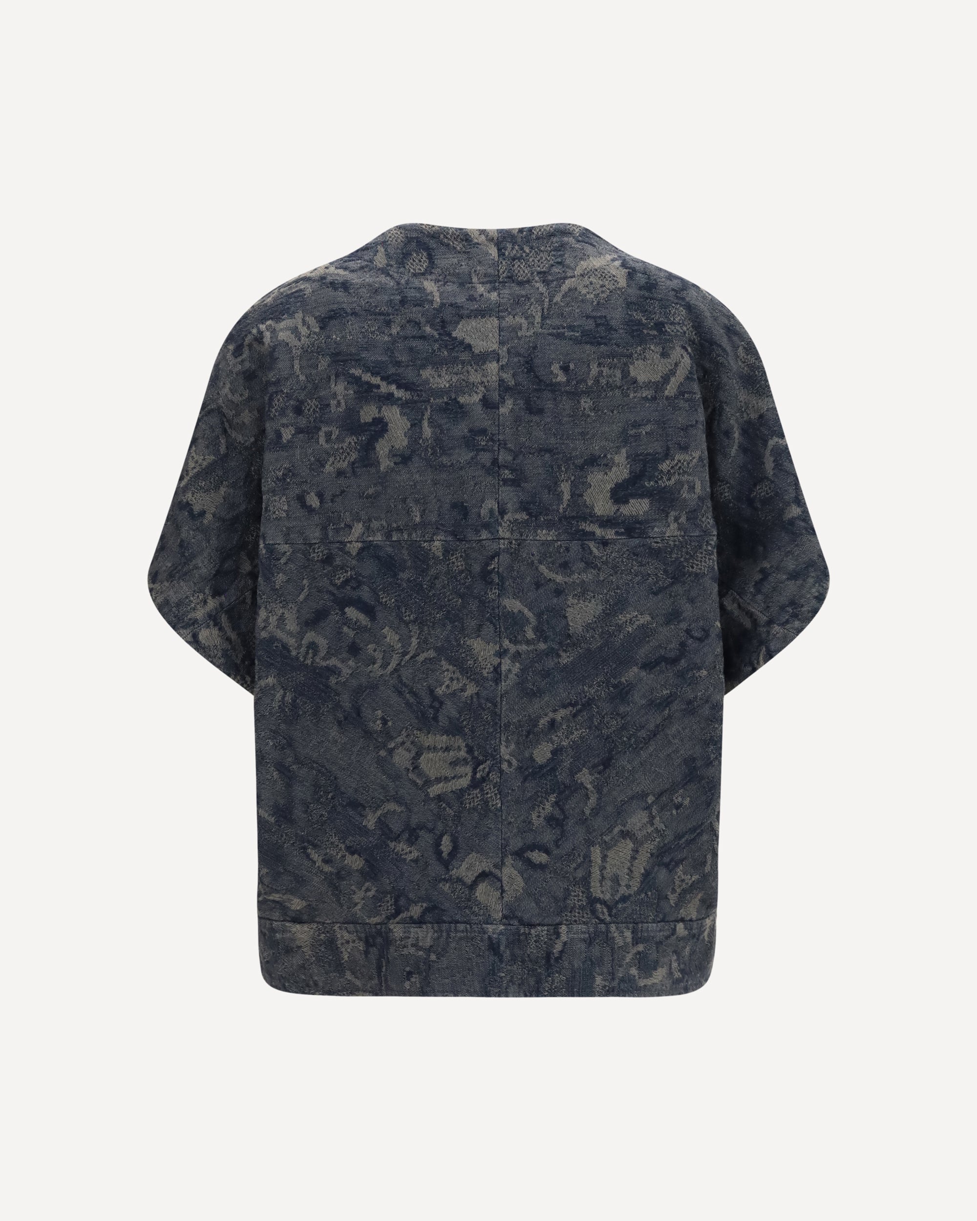 Giorgio Armani Jacket in oversized floral jacquard denim, view 2