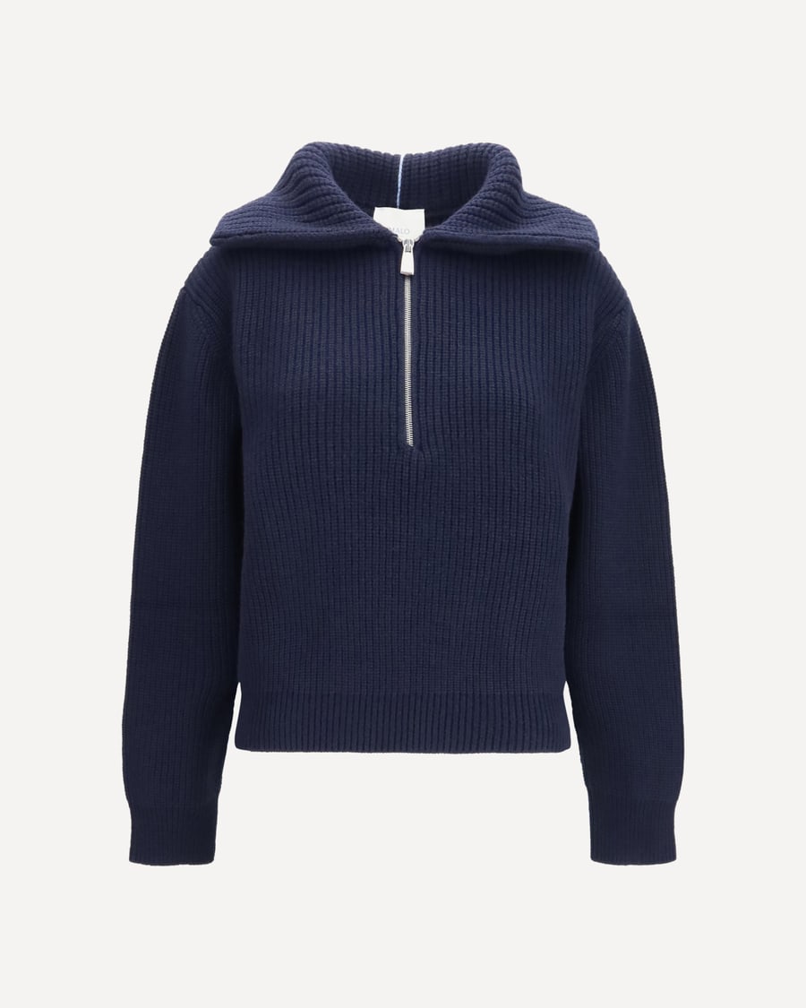 MALO Cashmere high-neck zip Sweater, view 3