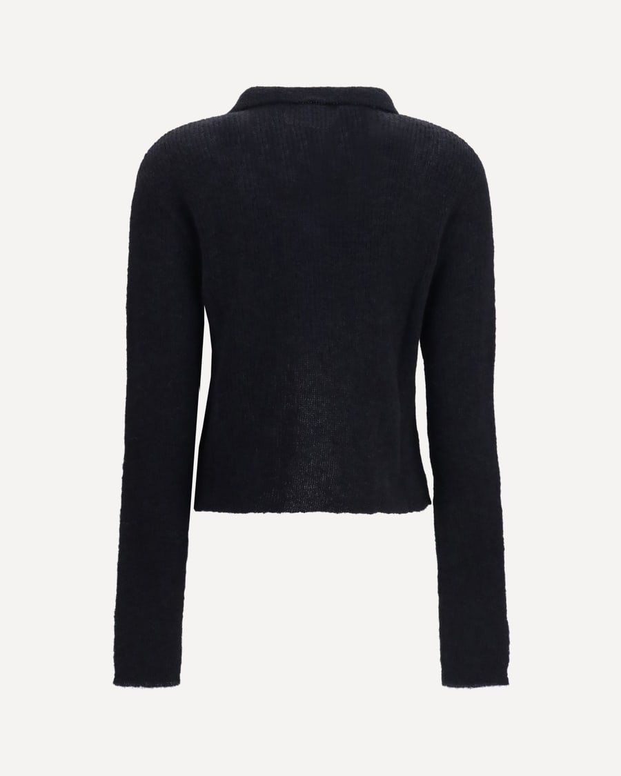Our Legacy Mazzy Polo Sweater in alpaca blend, view 4