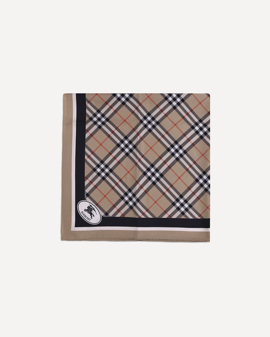 Burberry Silk Check Scarf, view 3