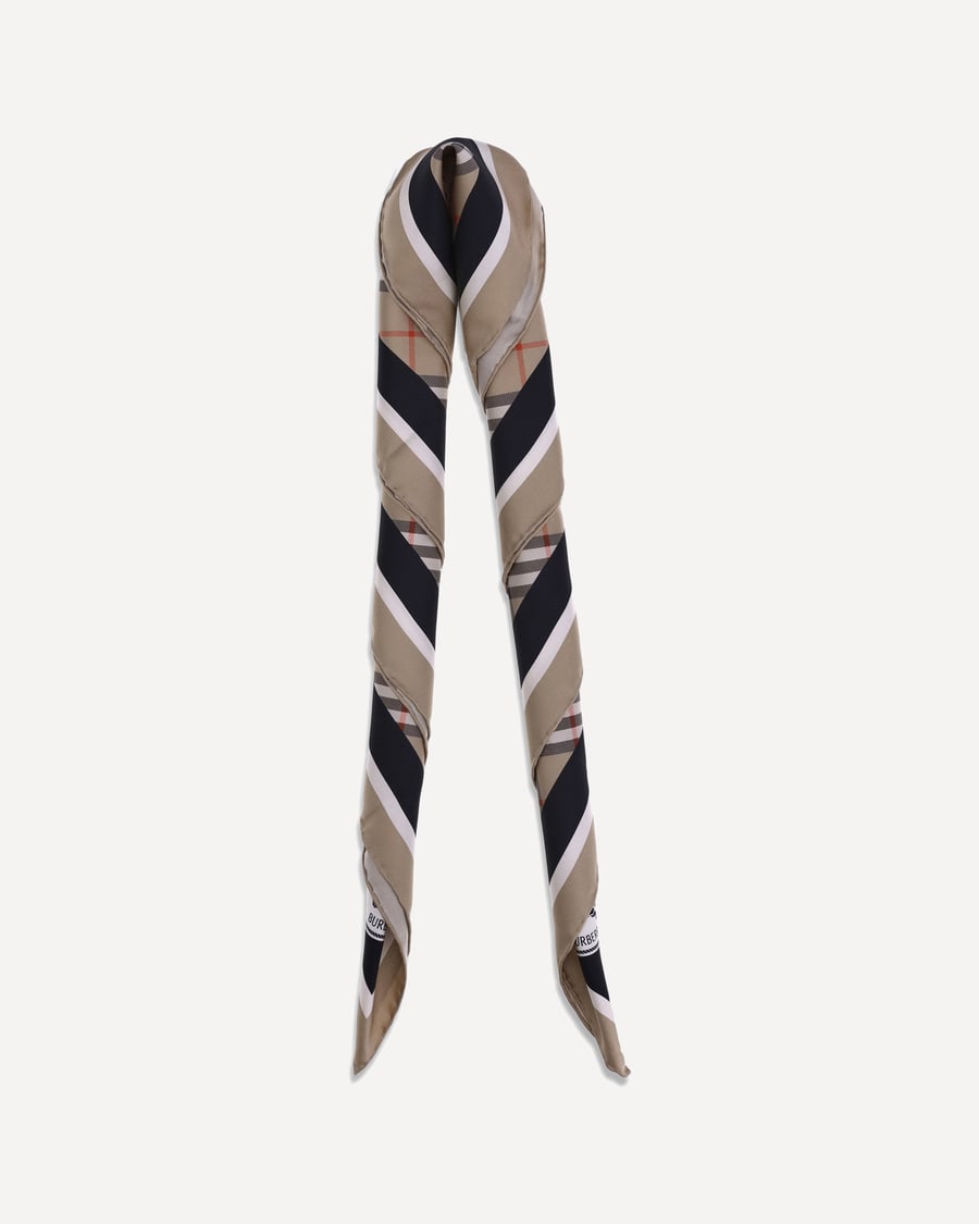 Burberry Silk Check Scarf, view 4