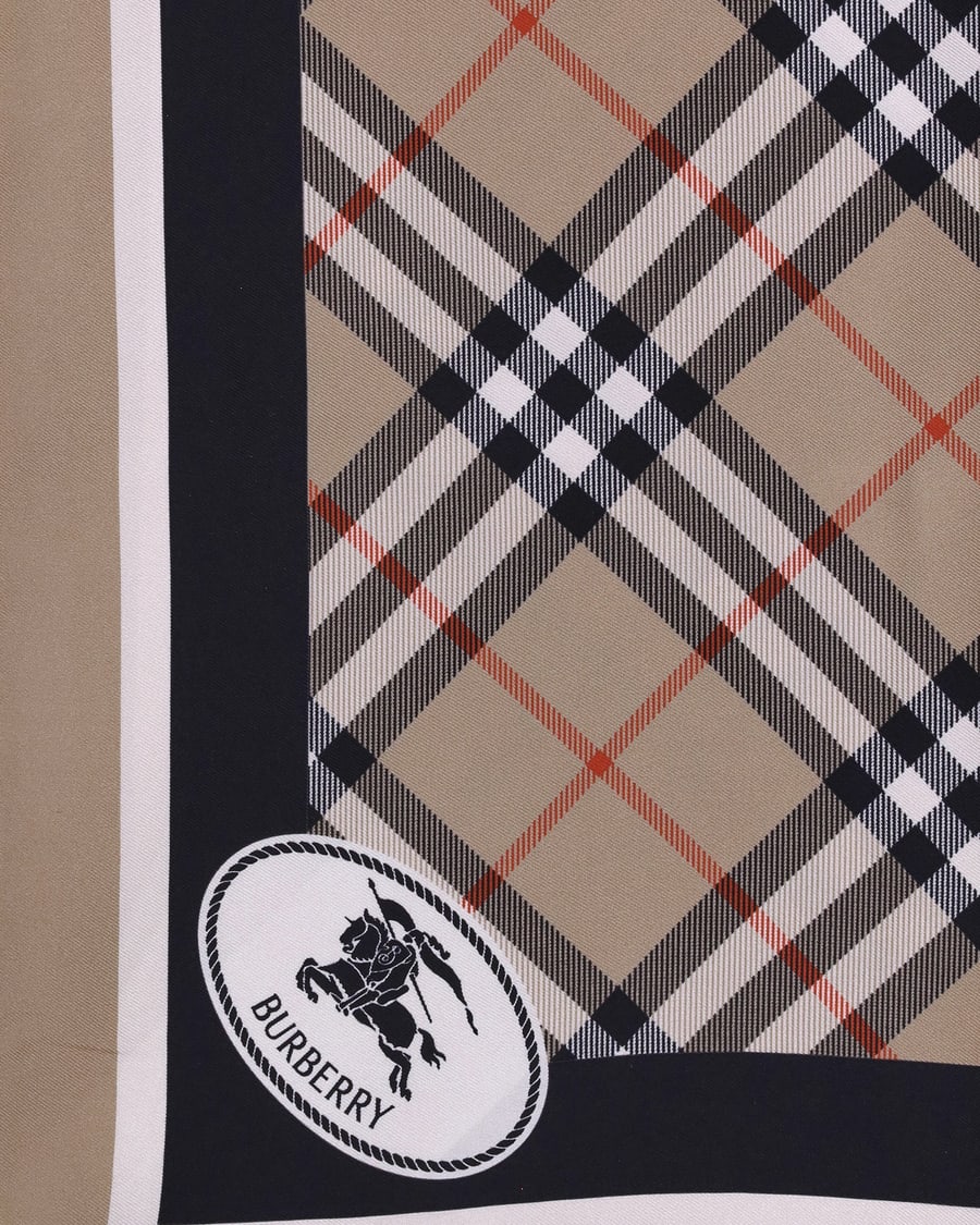 Burberry Silk Check Scarf, view 5