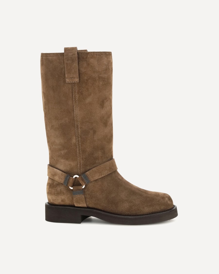 Brunello Cucinelli Suede Boots, view 3