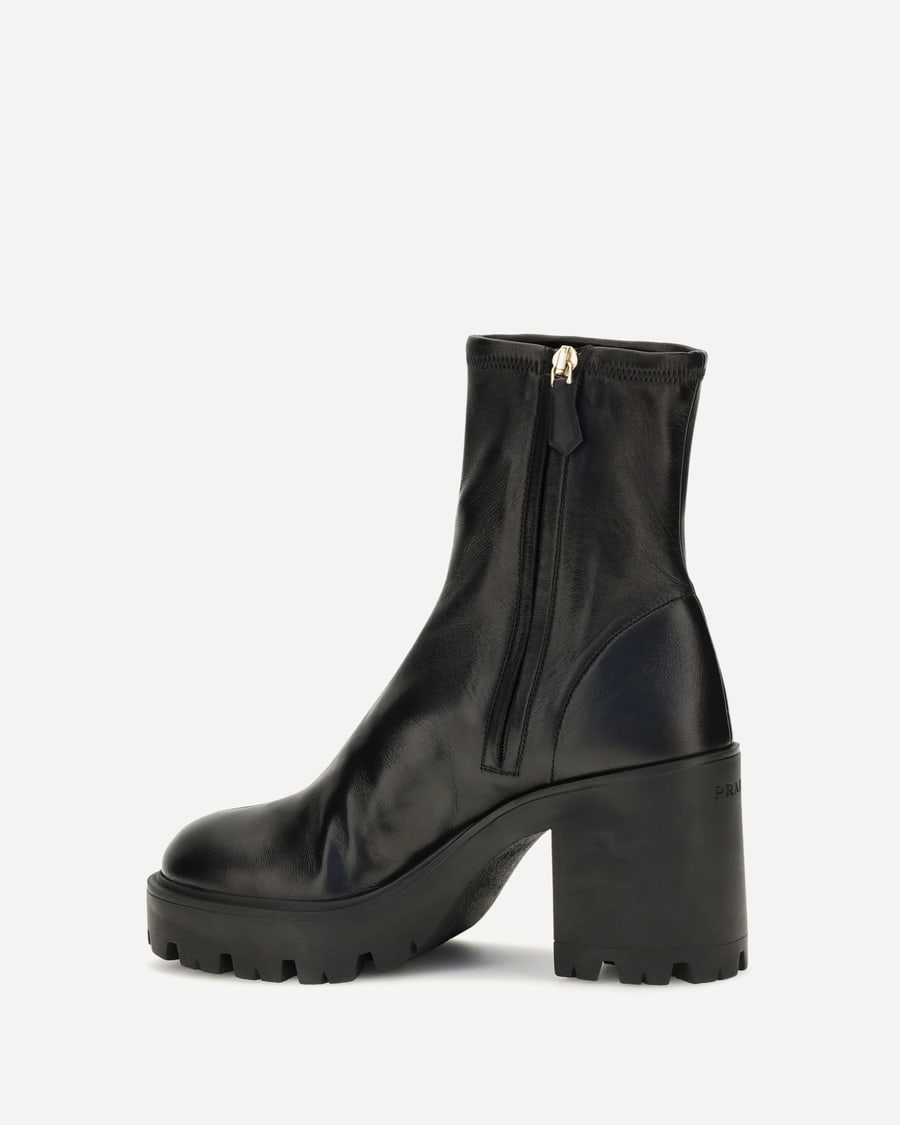 Prada Stretch leather platform ankle Boots, view 2