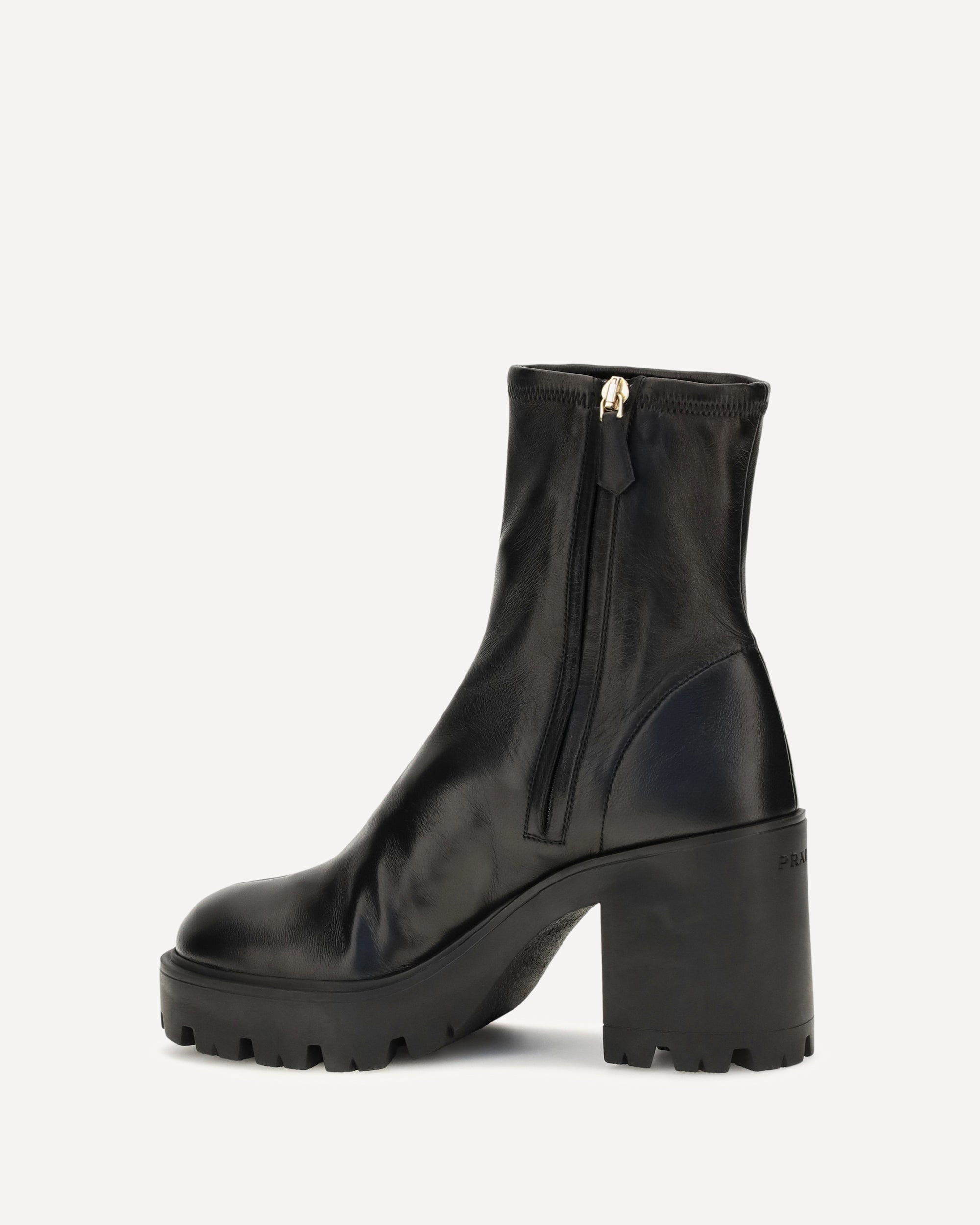 Prada Stretch leather platform ankle Boots, view 2