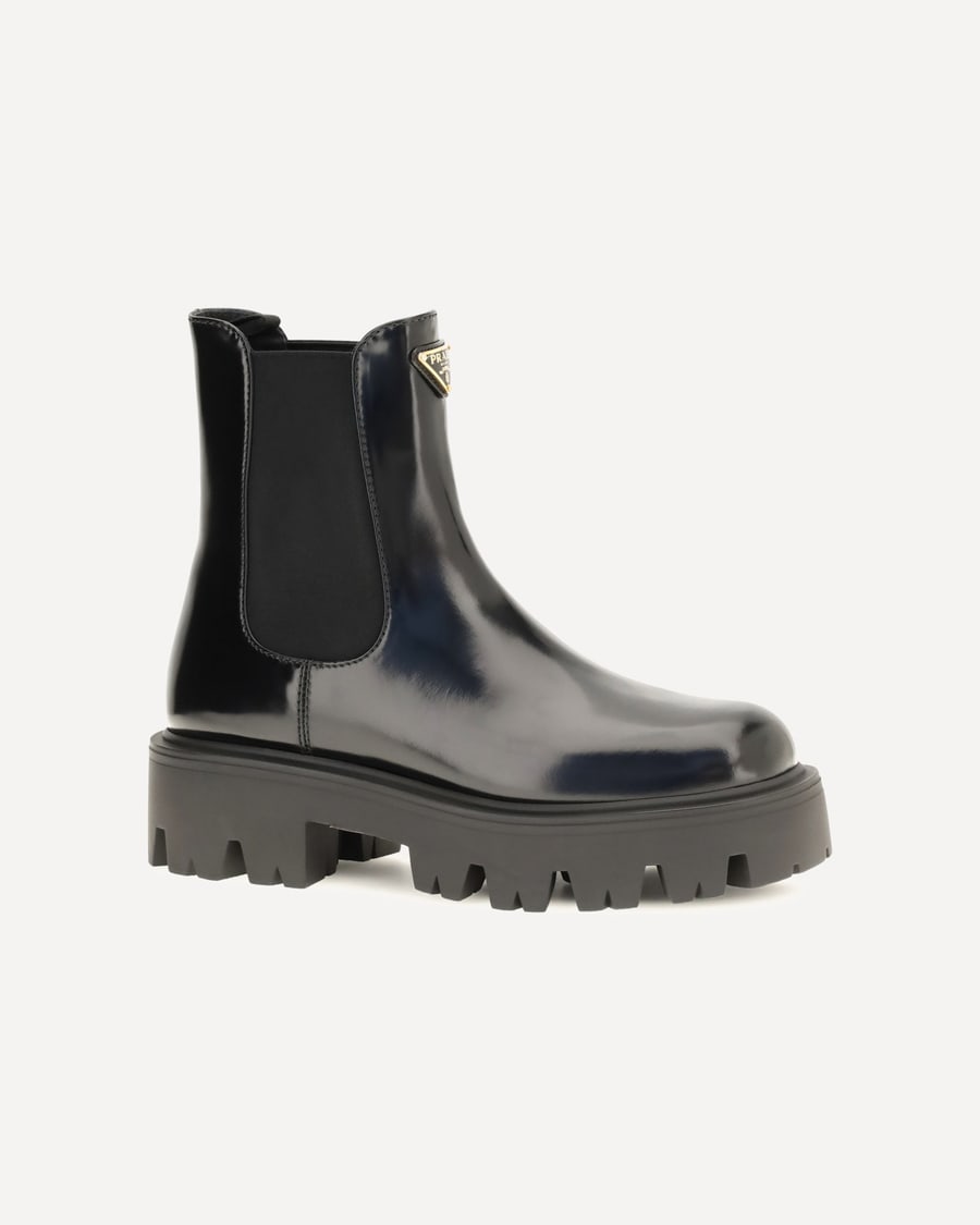 Prada Brushed leather ankle Boots, view 4