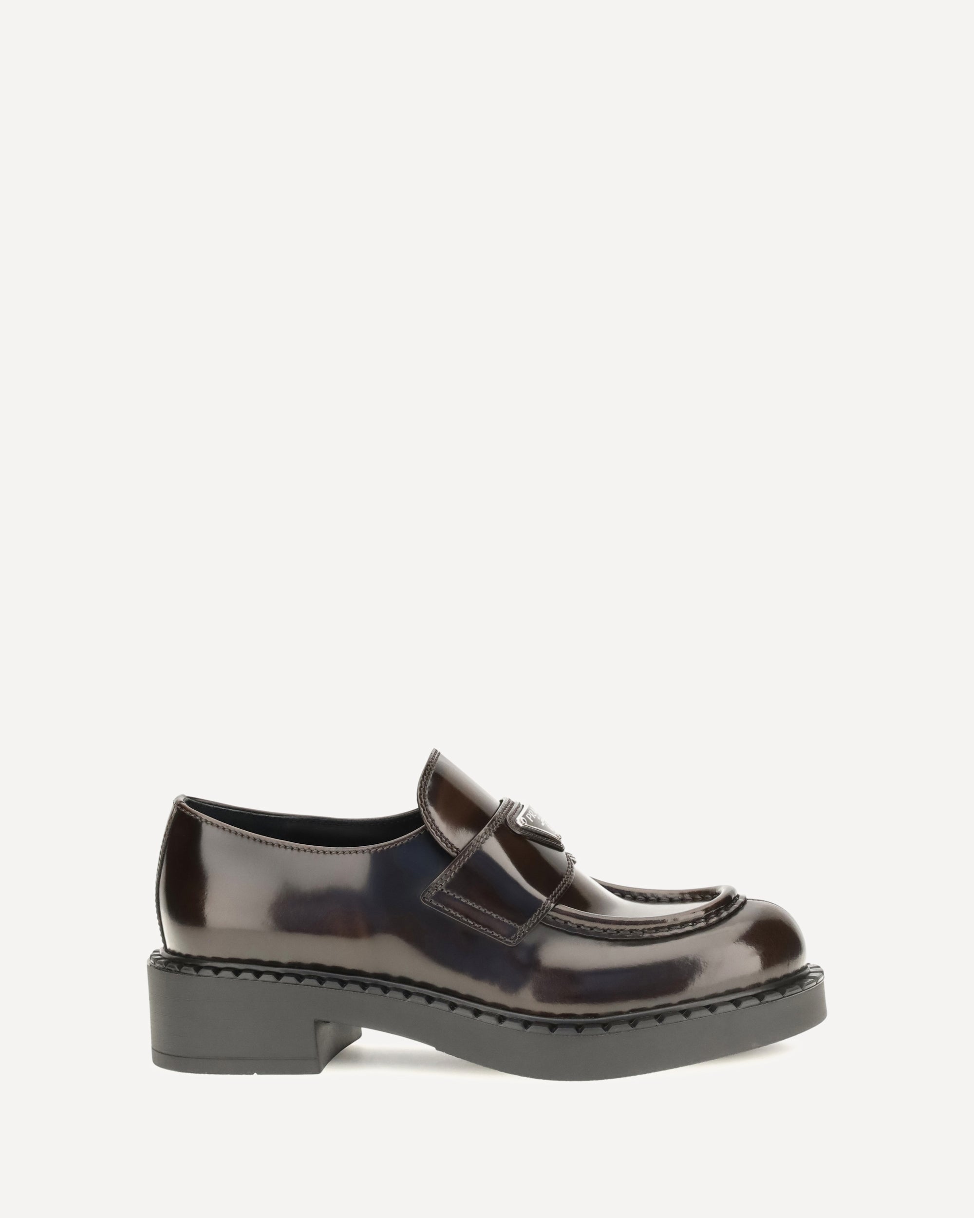 Prada Leather logo Loafers