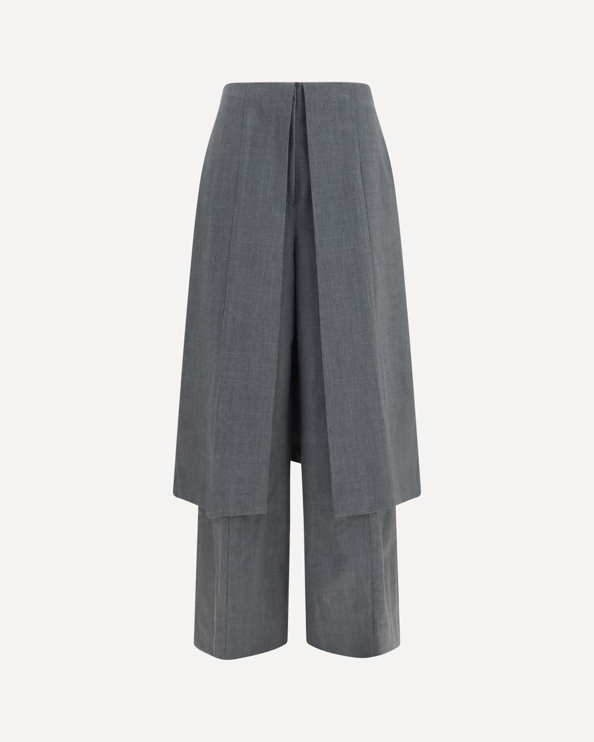 THE LATEST Tailored Pants with draped skirt panel