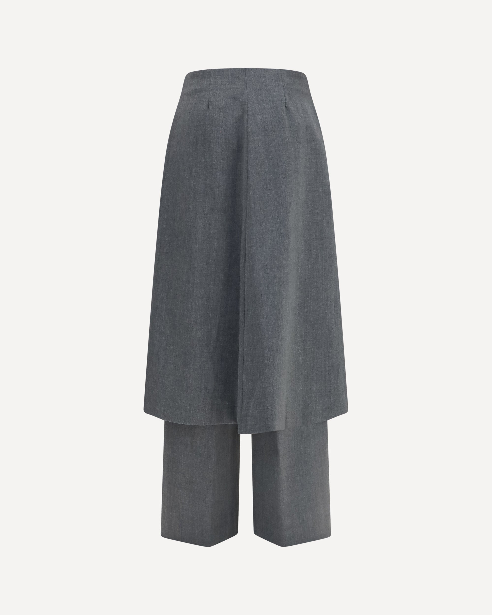 THE LATEST Tailored Pants with draped skirt panel, view 2
