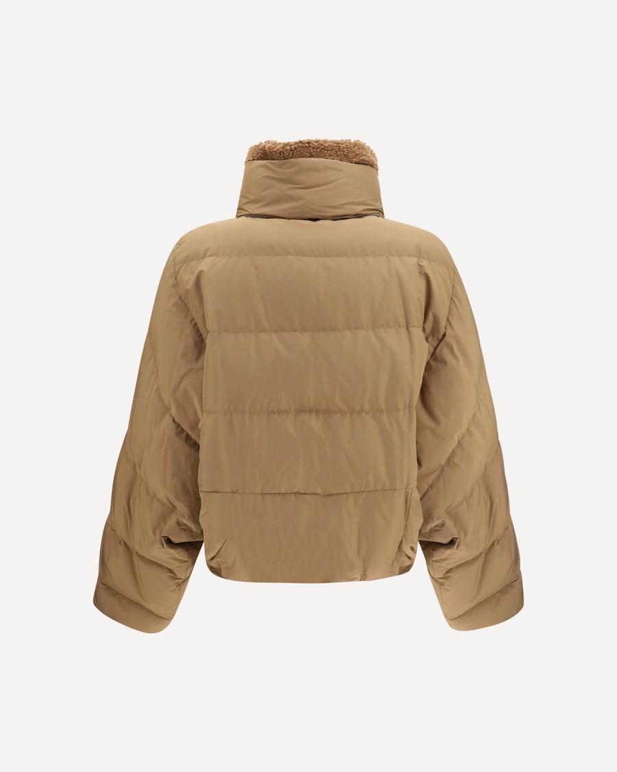 Brunello Cucinelli Padded Jacket with shearling collar, view 4