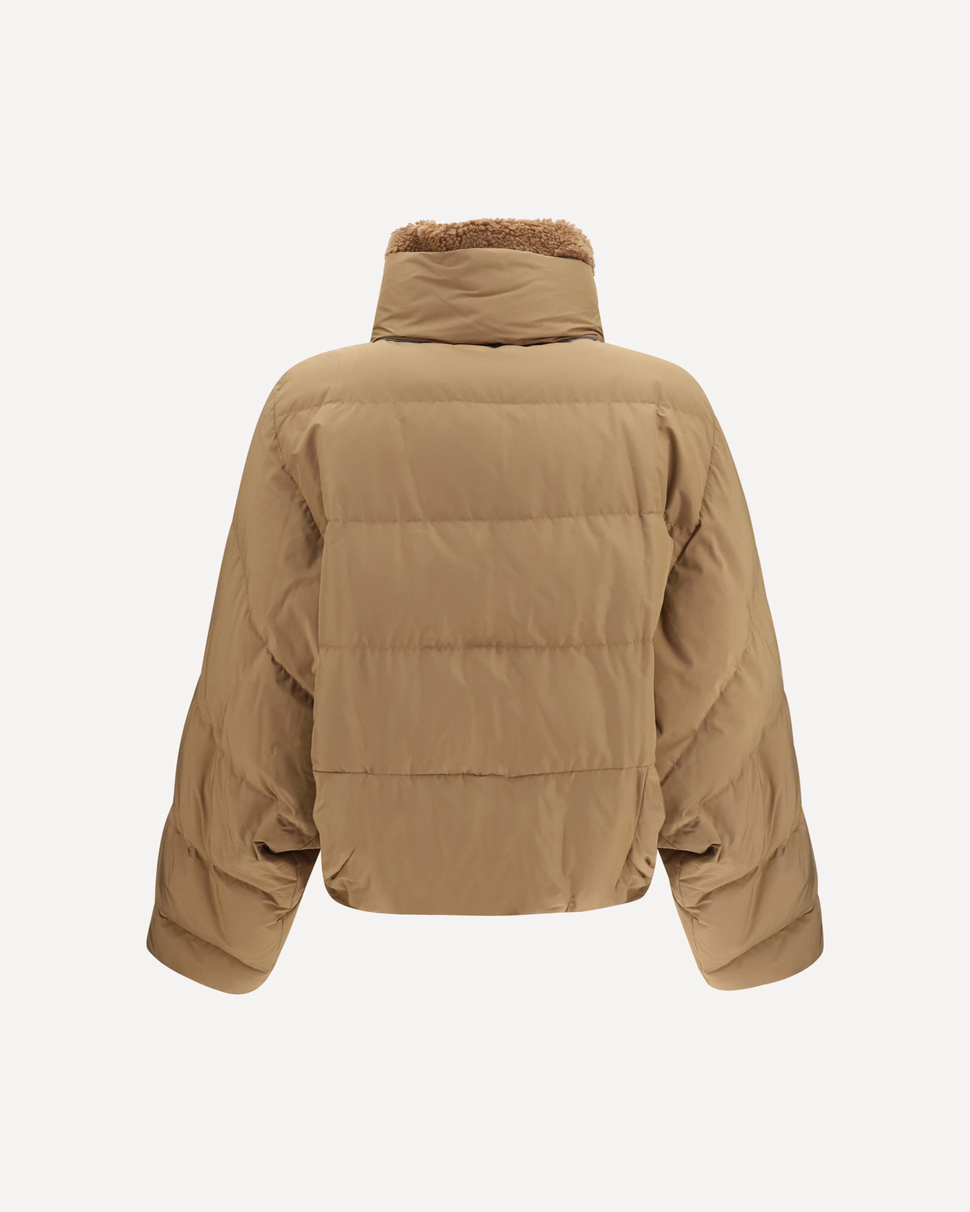 Brunello Cucinelli Padded Jacket with shearling collar, view 2
