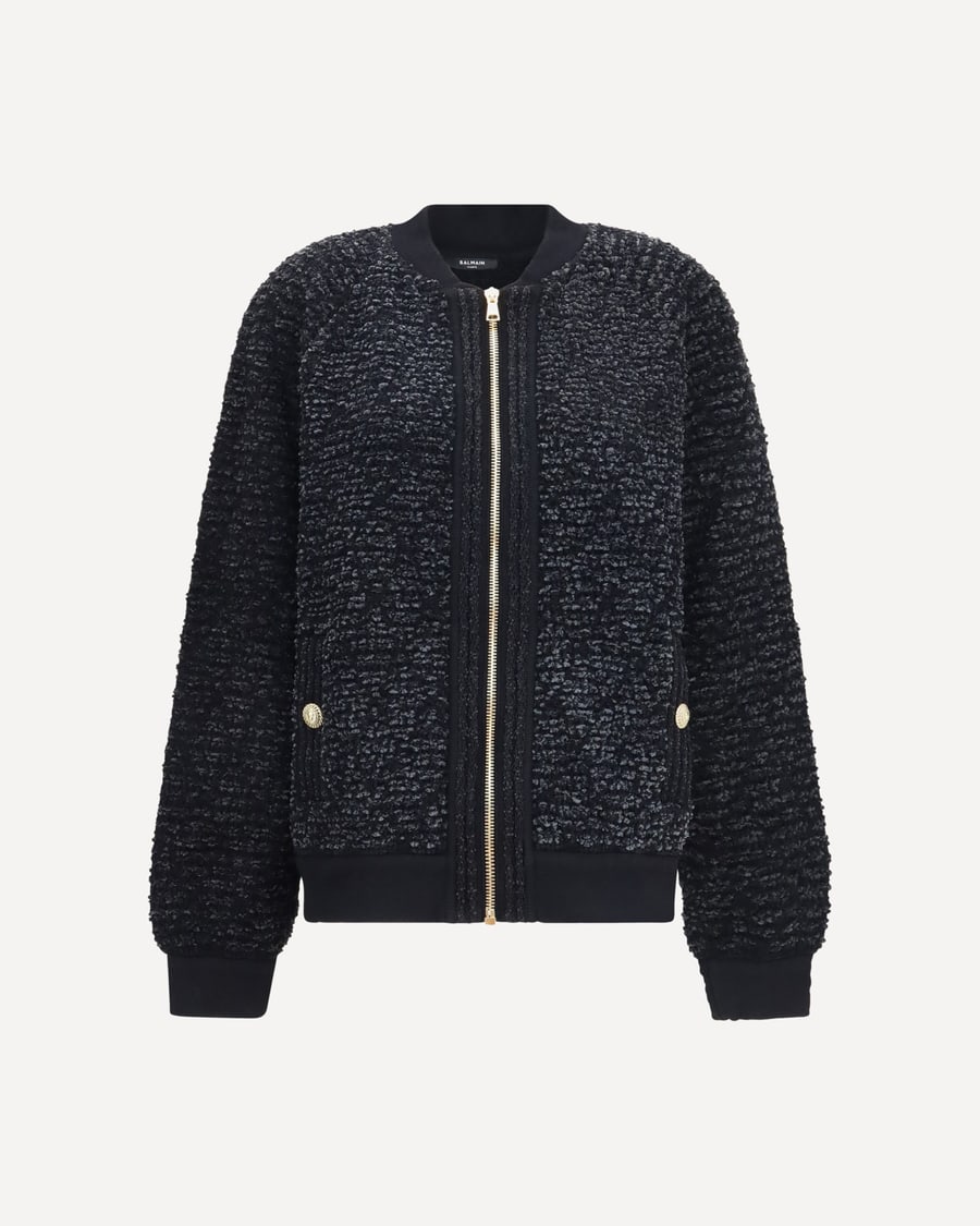 Balmain Zip Jacket with sequin details, view 3