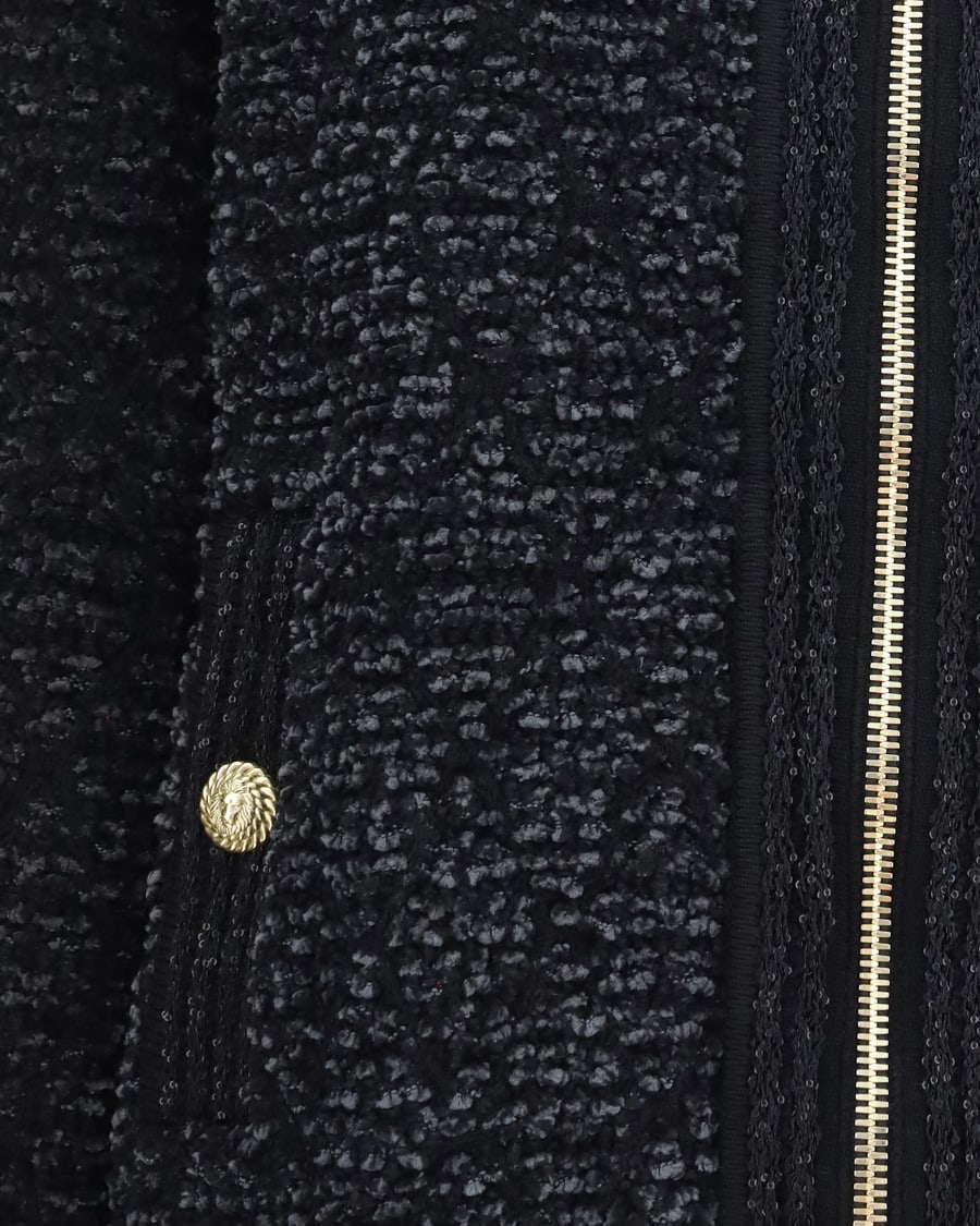 Balmain Zip Jacket with sequin details, view 5