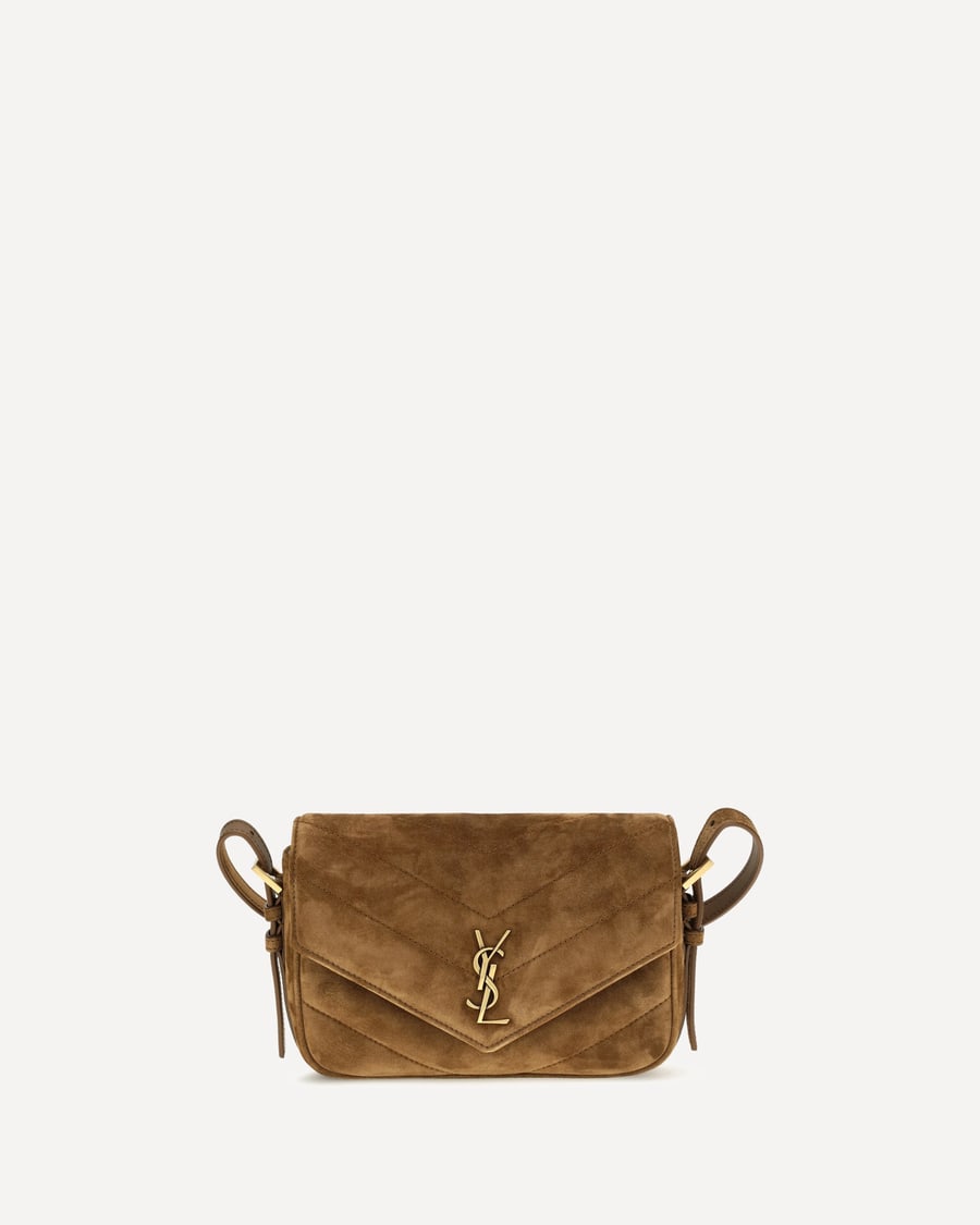 Saint Laurent Small LouLou matelassé suede Shoulder Bag
