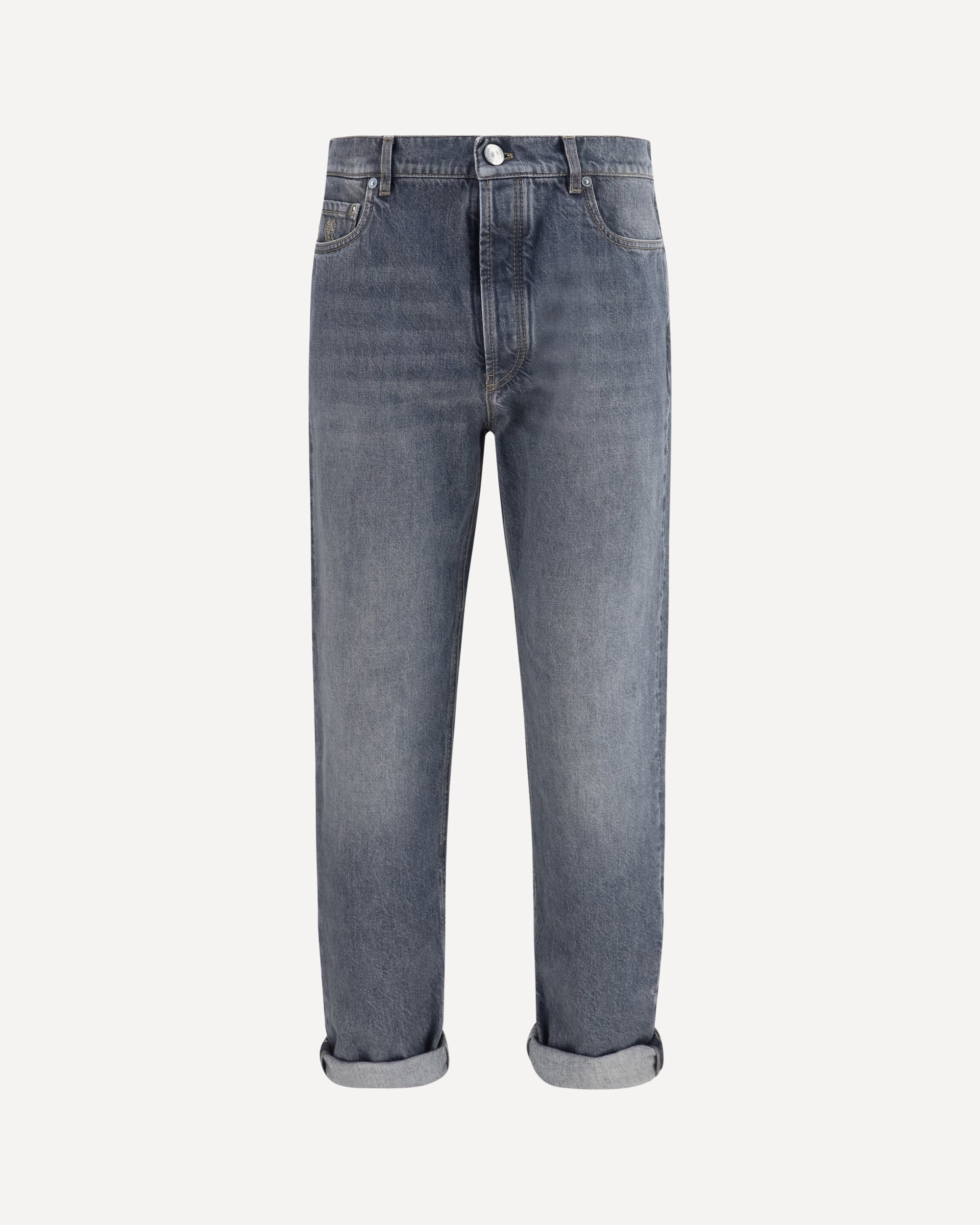 Brunello Cucinelli Straight-leg turn-up Jeans