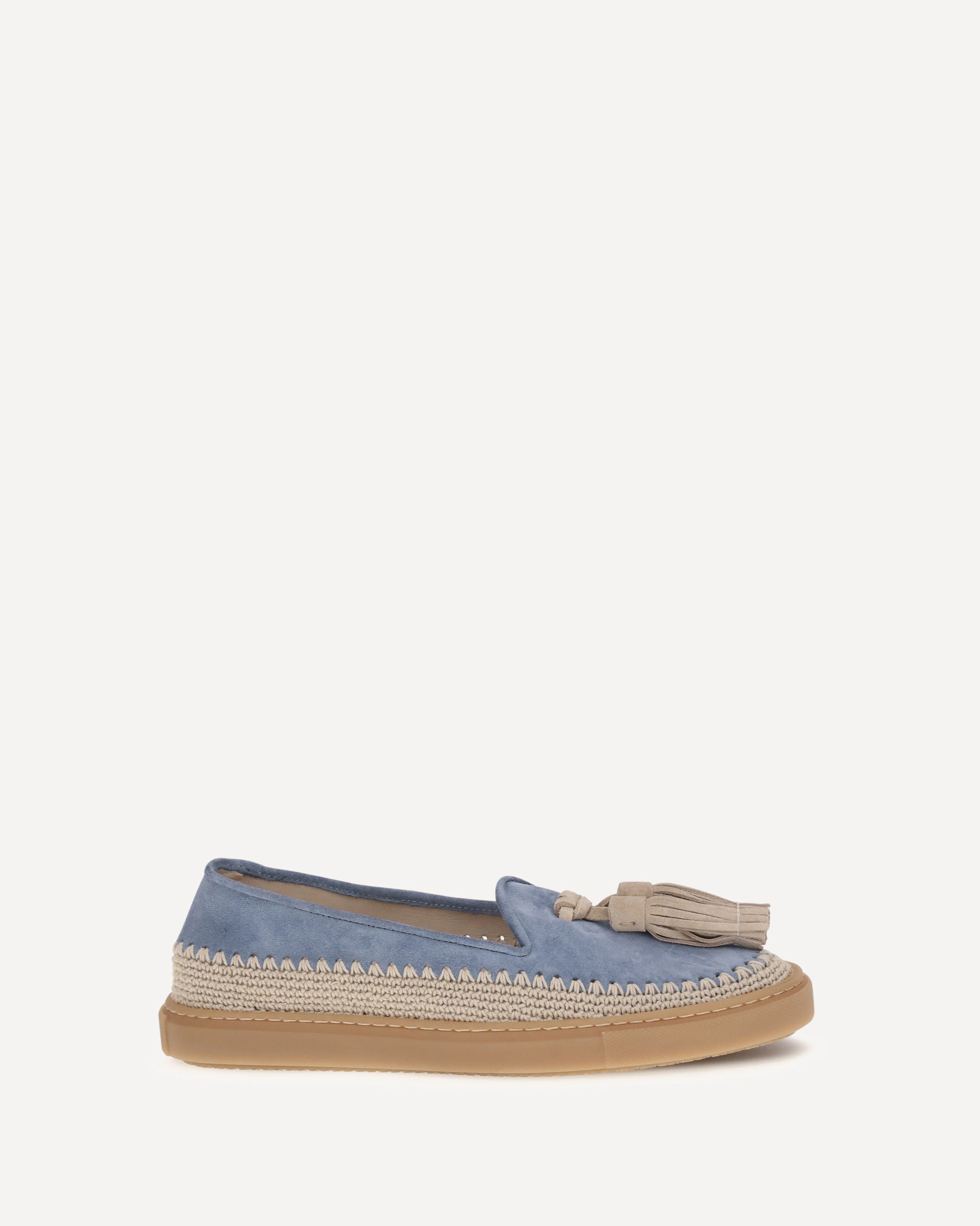 FRATELLI ROSSETTI Suede Loafers with crochet detail
