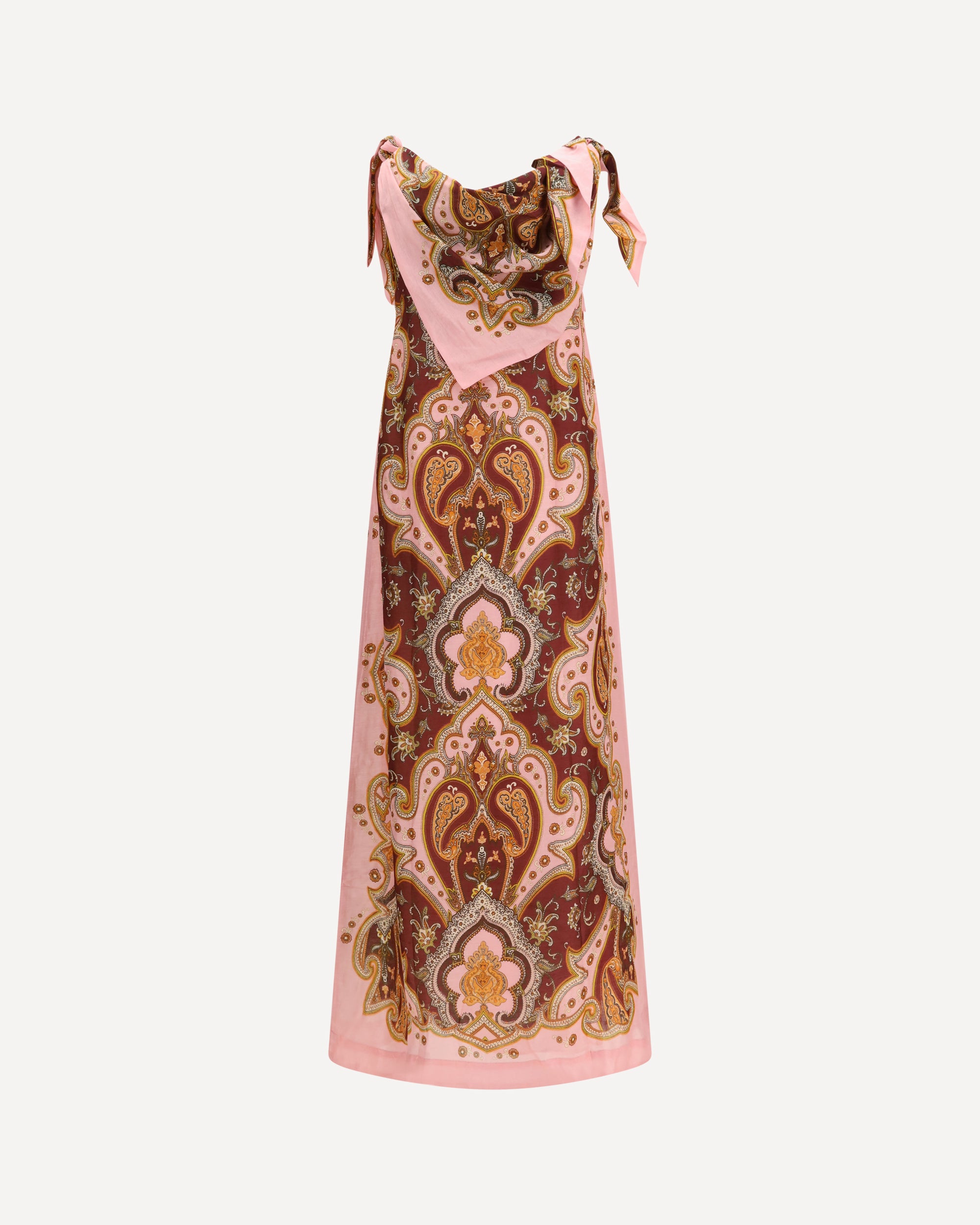 ALEMAIS Porter linen-blend Dress with bandana detail, view 2