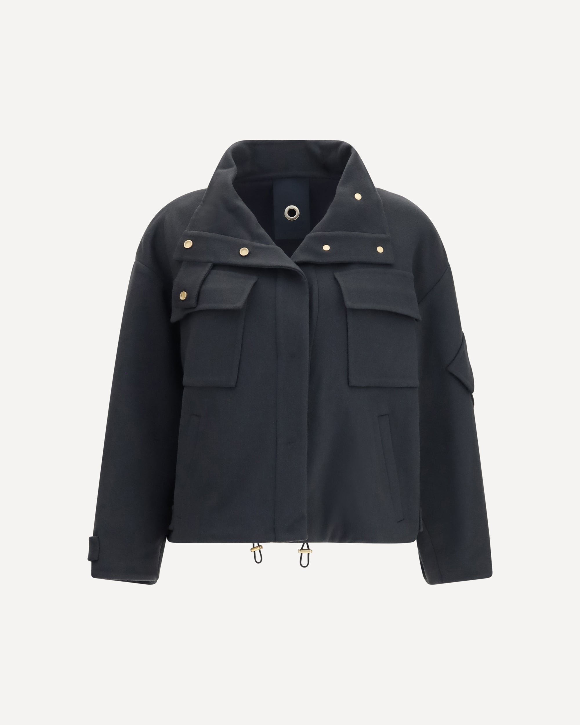 Giorgio Armani Coat Caban in double cashmere blouson with high collar