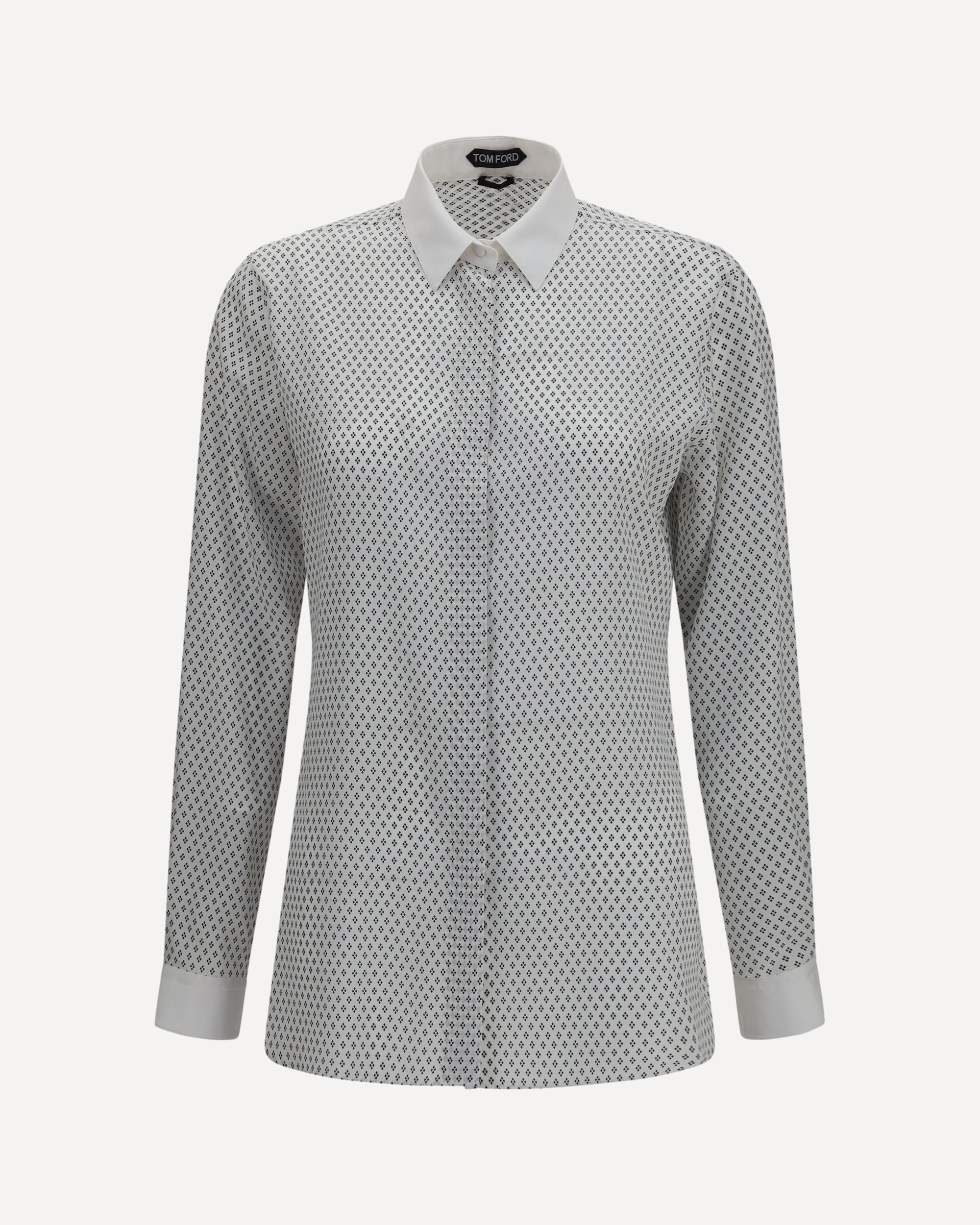 Tom Ford Diamond print silk crêpe de chine Shirt