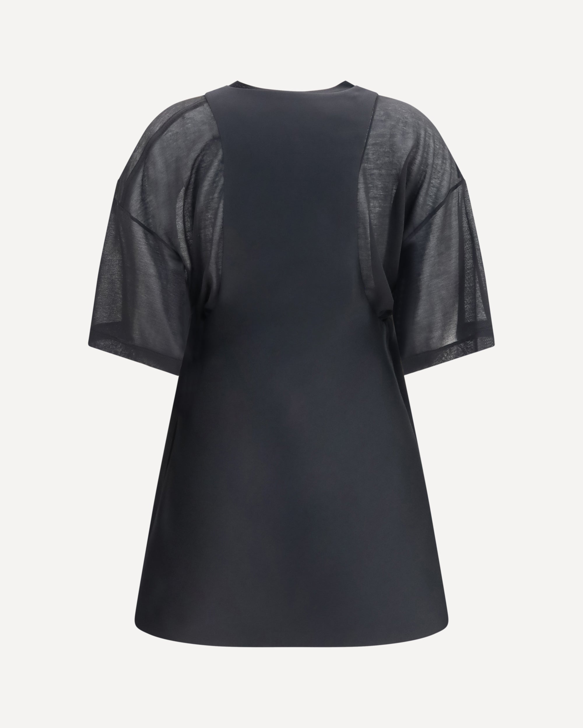 Balenciaga Hybrid Dress with sheer T-shirt, view 2