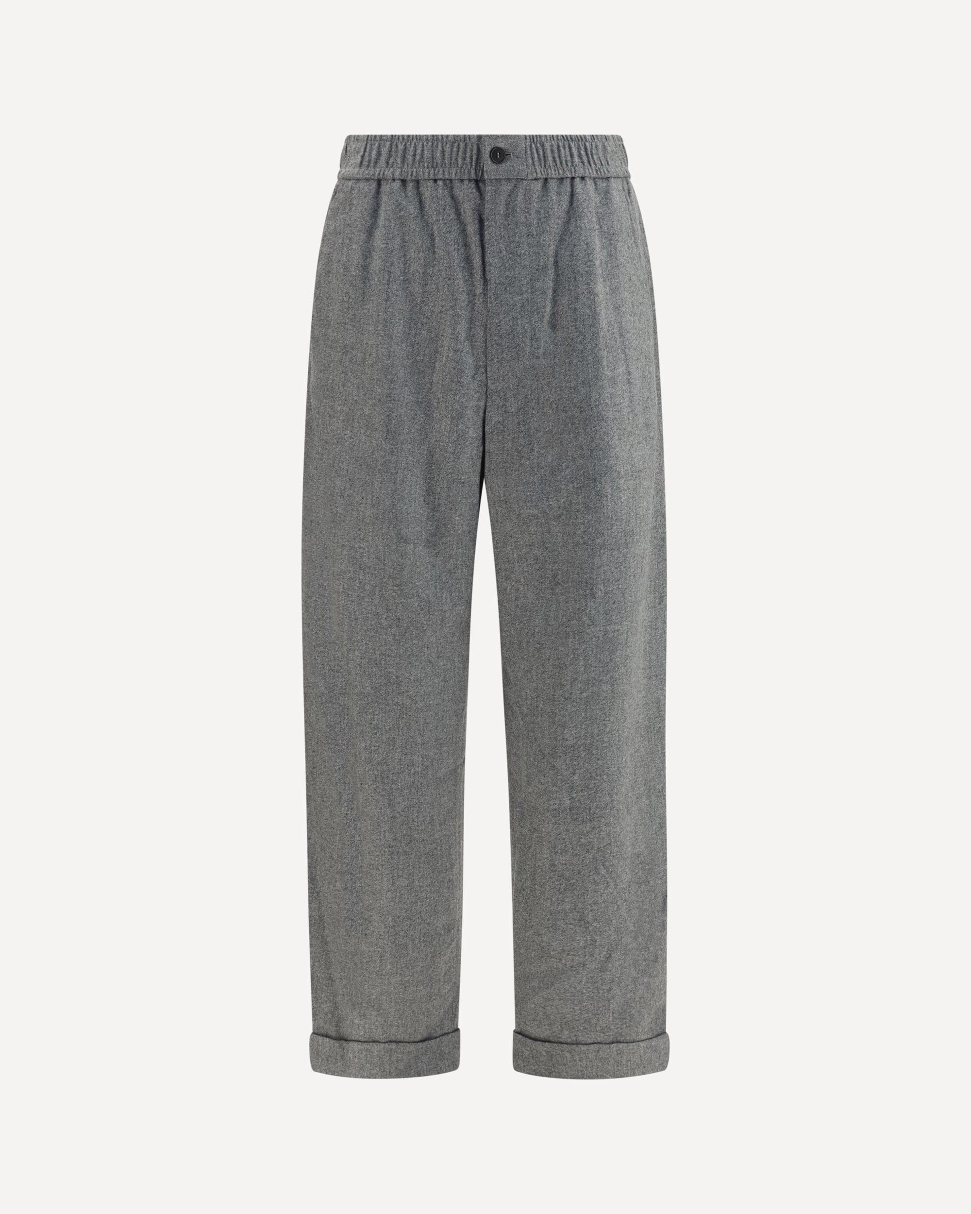 Giorgio Armani Oversized Pants in wool and cashmere with denim effect