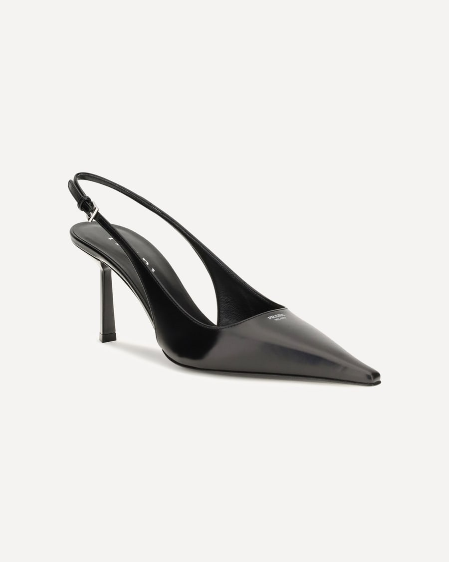 Prada Leather slingback Pumps, view 4