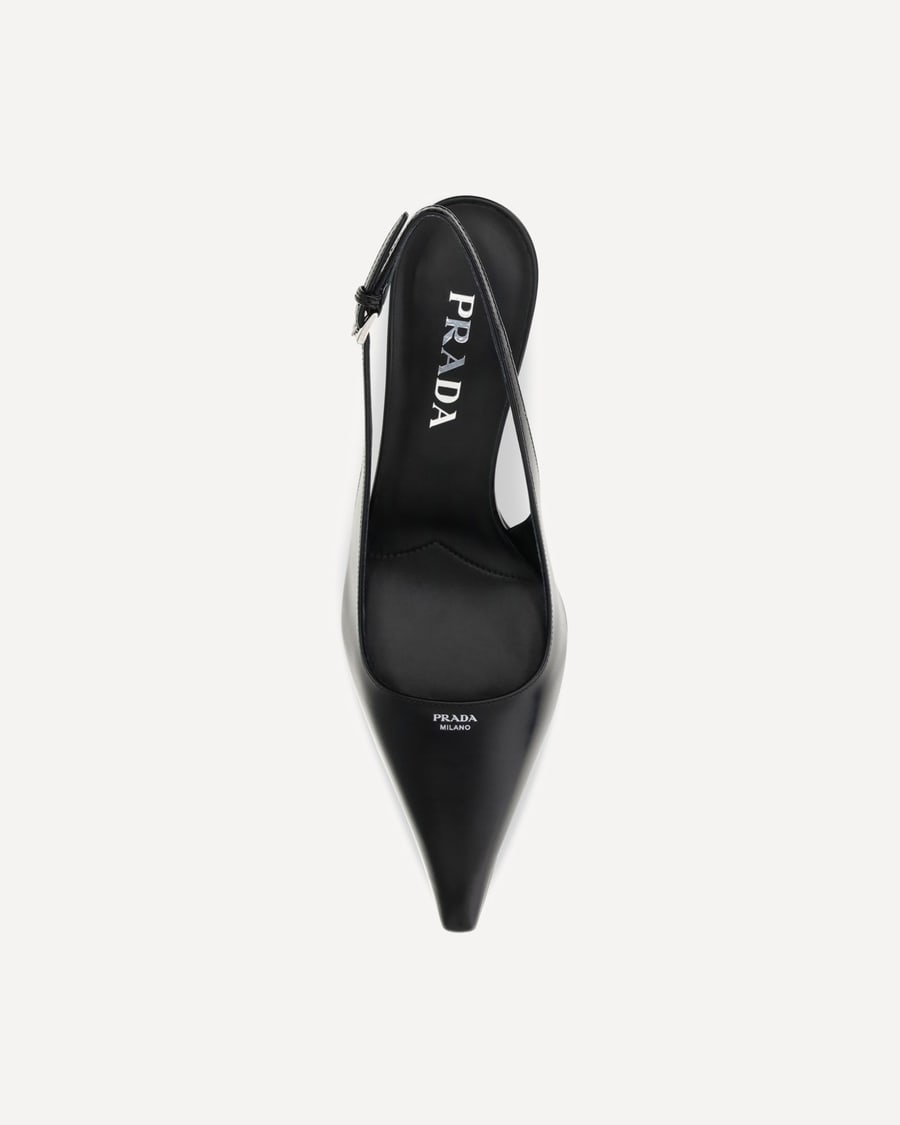 Prada Leather slingback Pumps, view 6