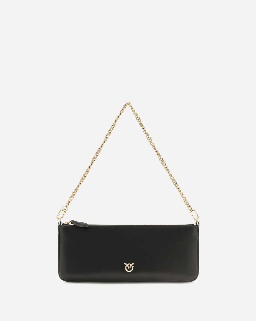 Pinko Horizontal Flat leather Shoulder Bag