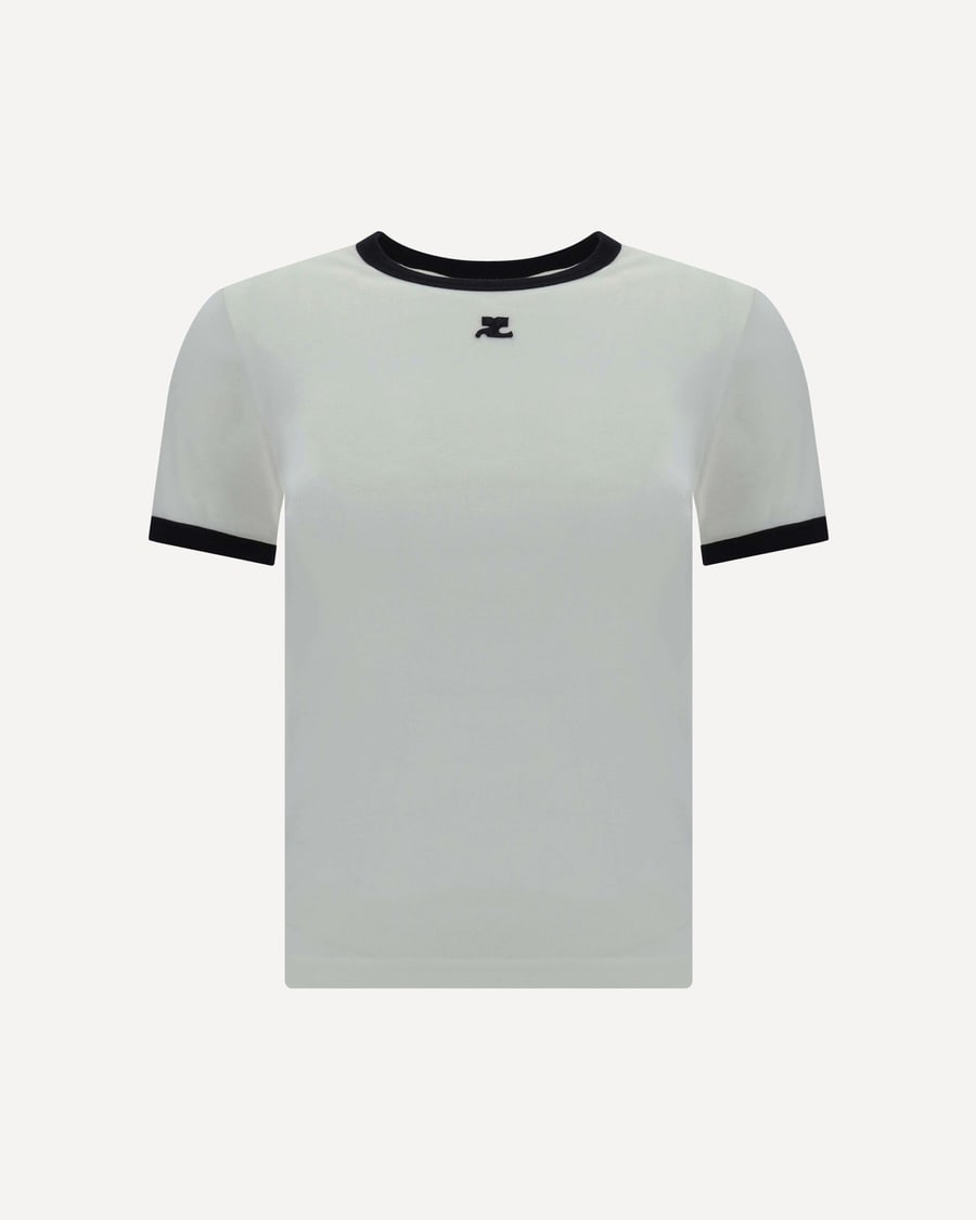 COURRÈGES Logo T-shirt, view 3