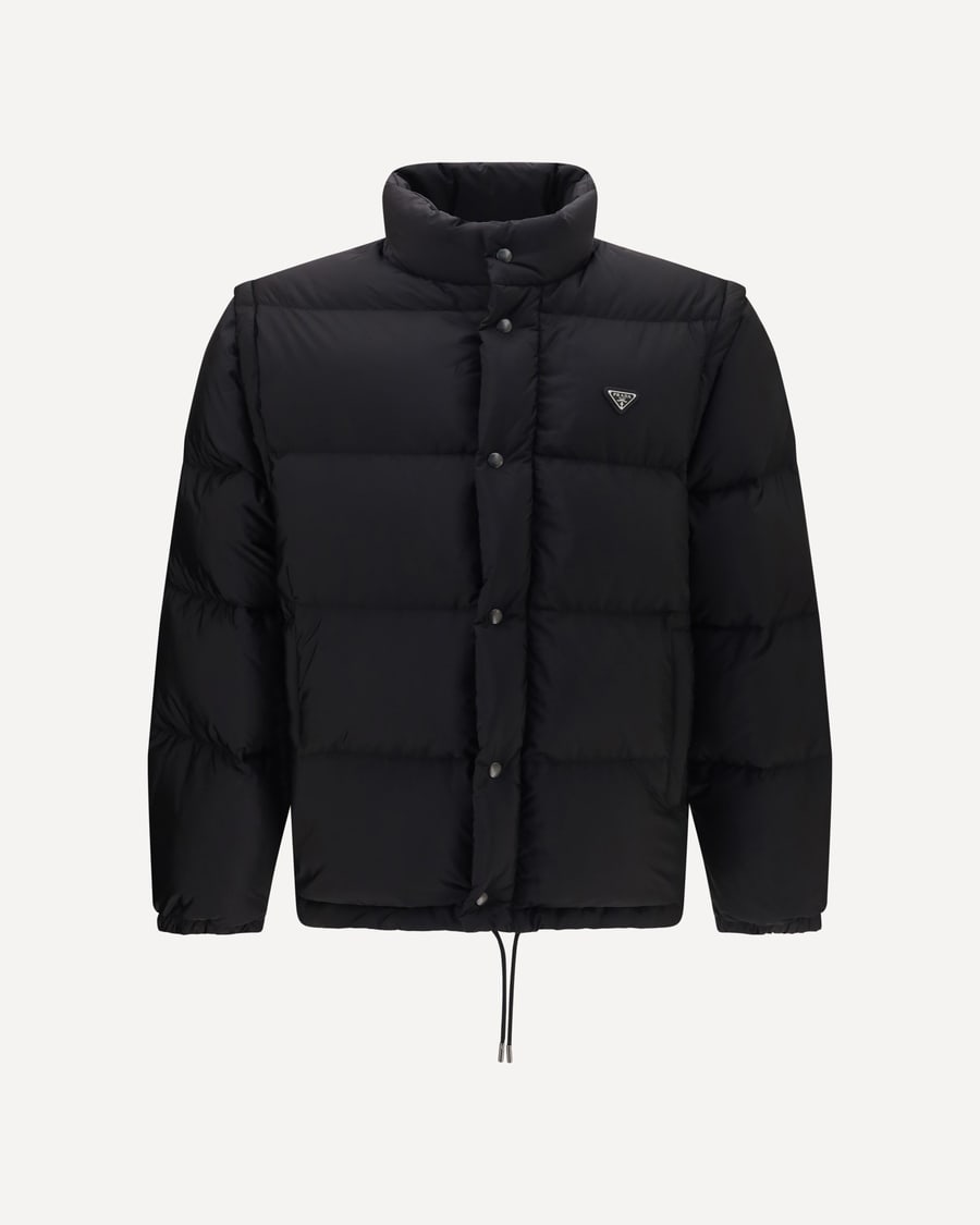 Prada Puffer Jacket Re-Nylon with Triangle Logo, view 3