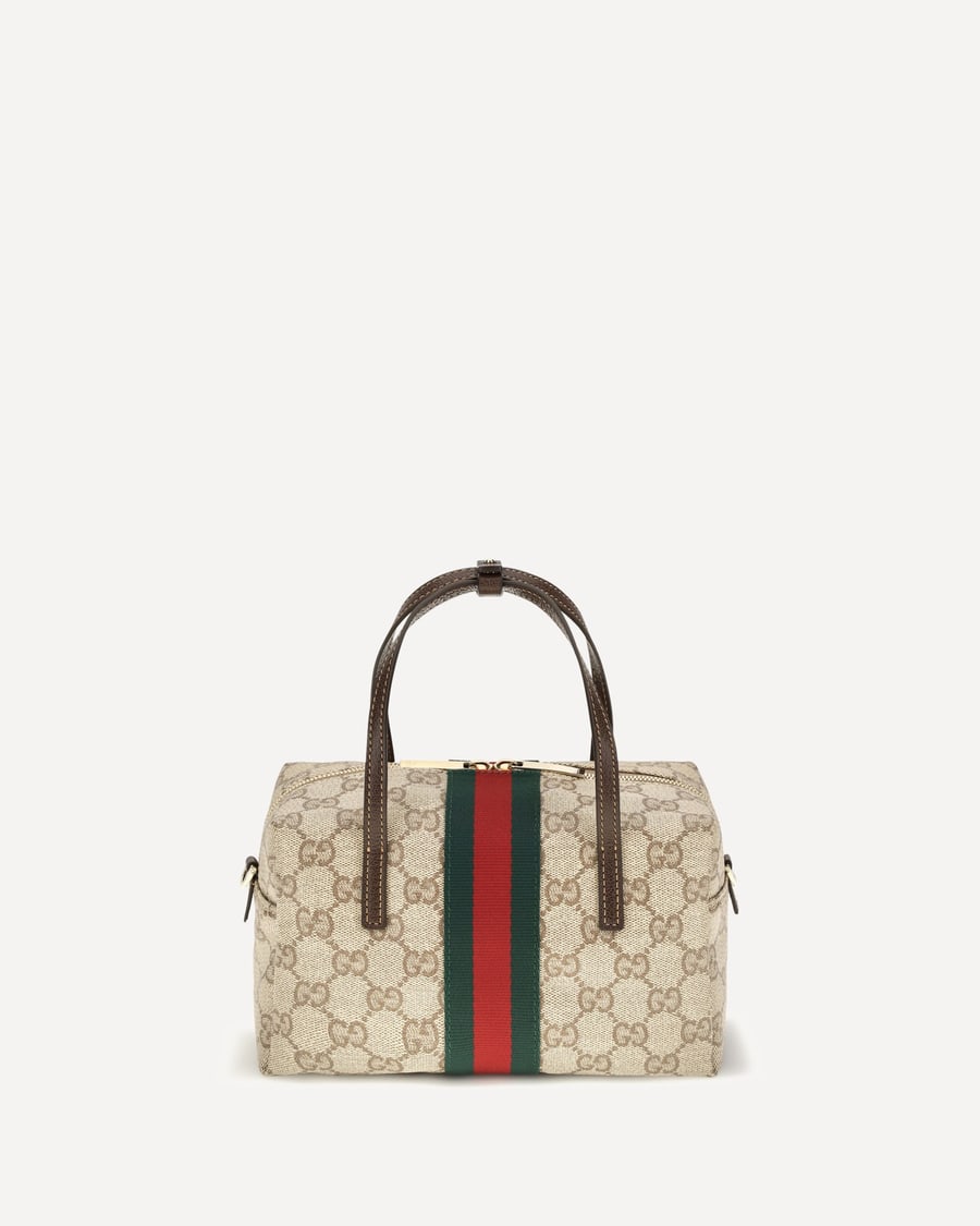 Gucci Mini Boston Handbag with Web stripe