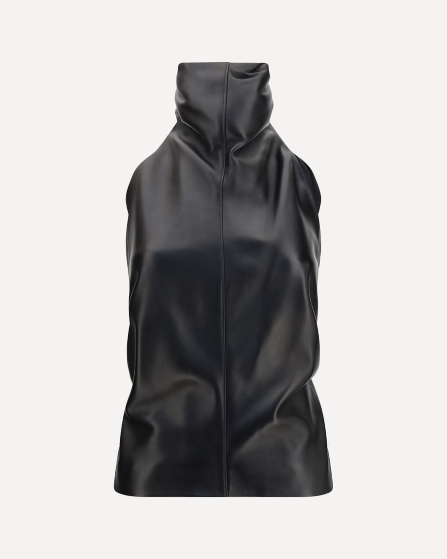 KHAITE Rone leather Top