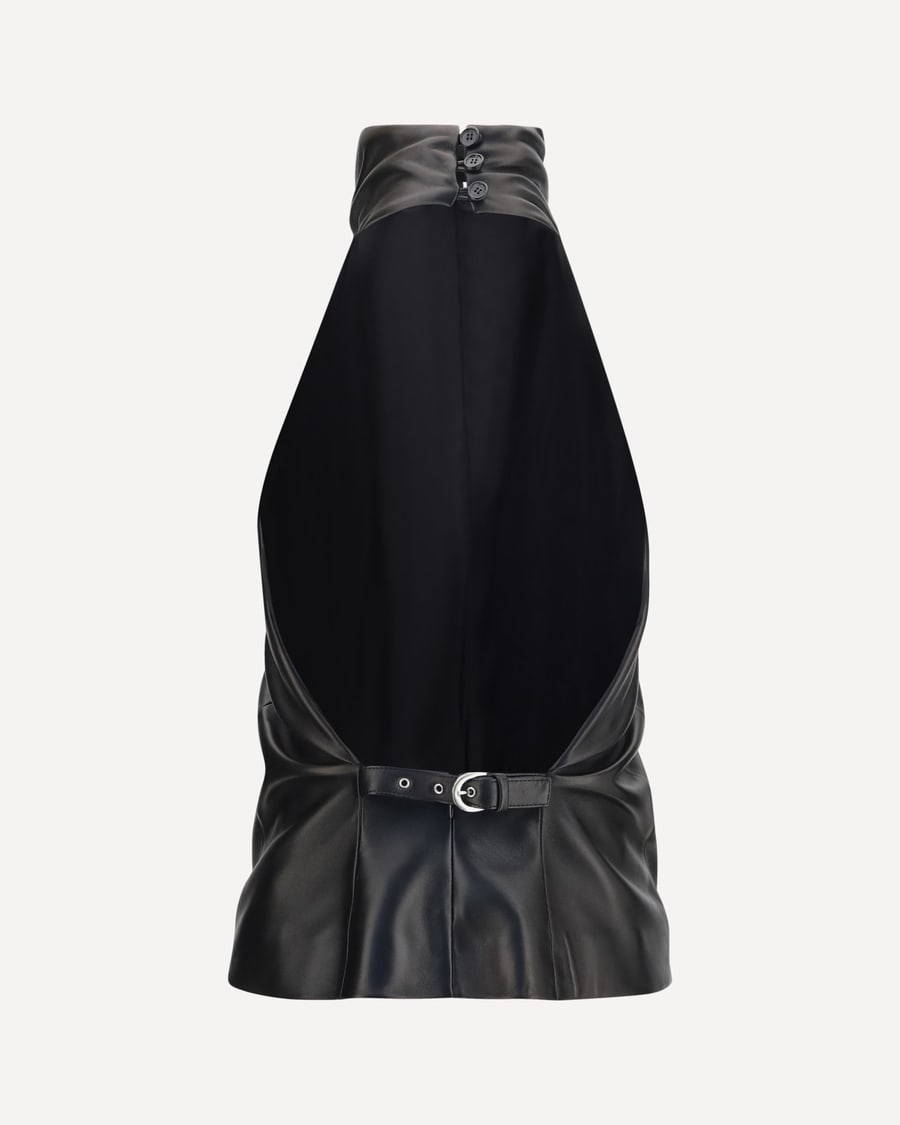 KHAITE Rone leather Top, view 2