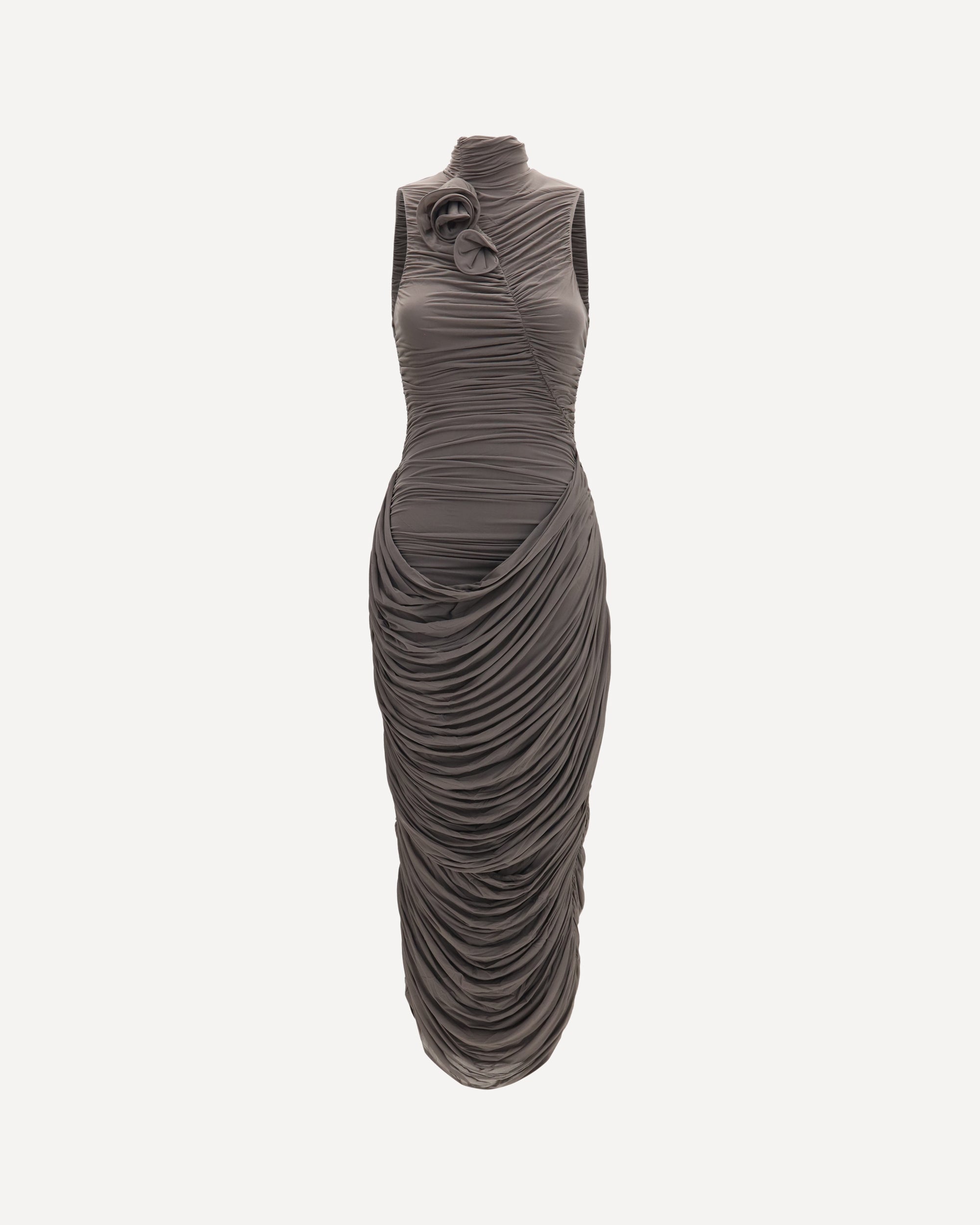 MAGDA BUTRYM Draped high-neck midi Dress