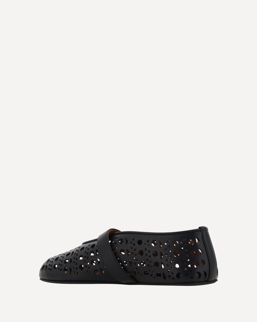 Alaïa Leather Ballerinas, view 2