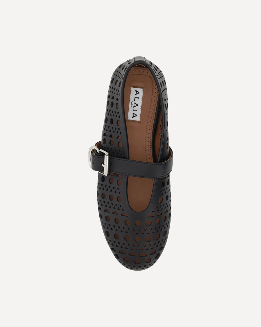 Alaïa Leather Ballerinas, view 6