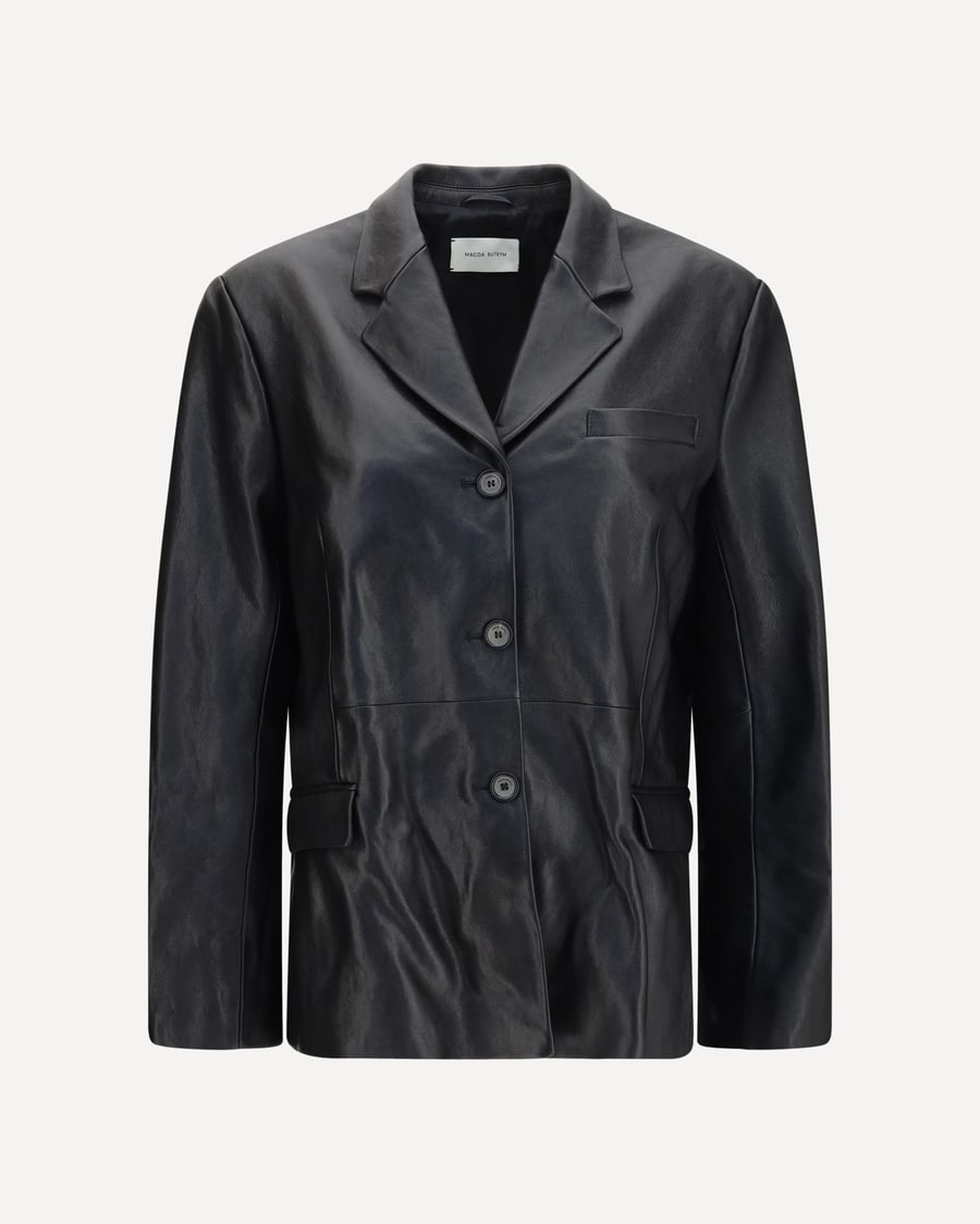 MAGDA BUTRYM Leather Blazer Jacket