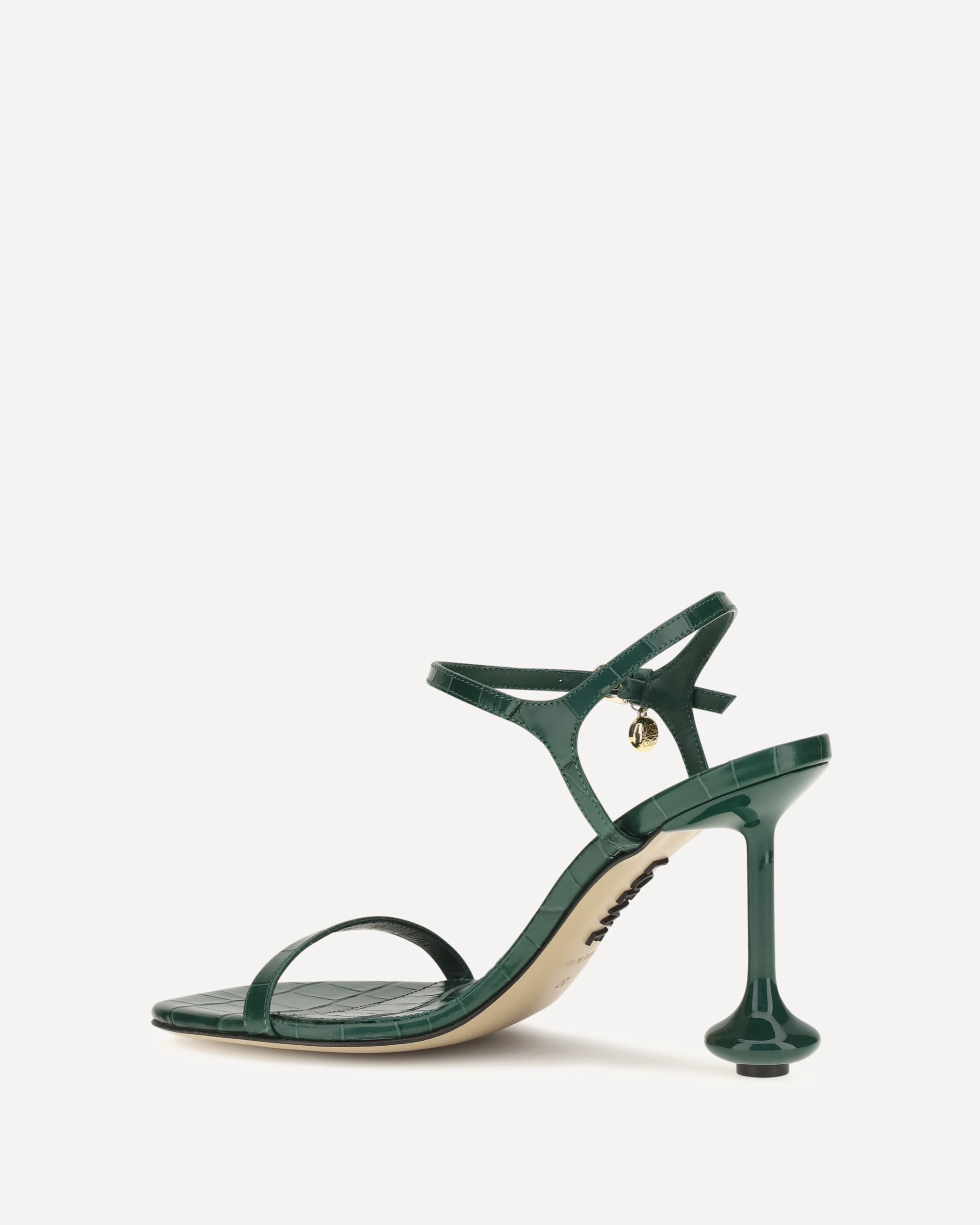 Loewe Toy crocodile-embossed leather Sandals, view 2