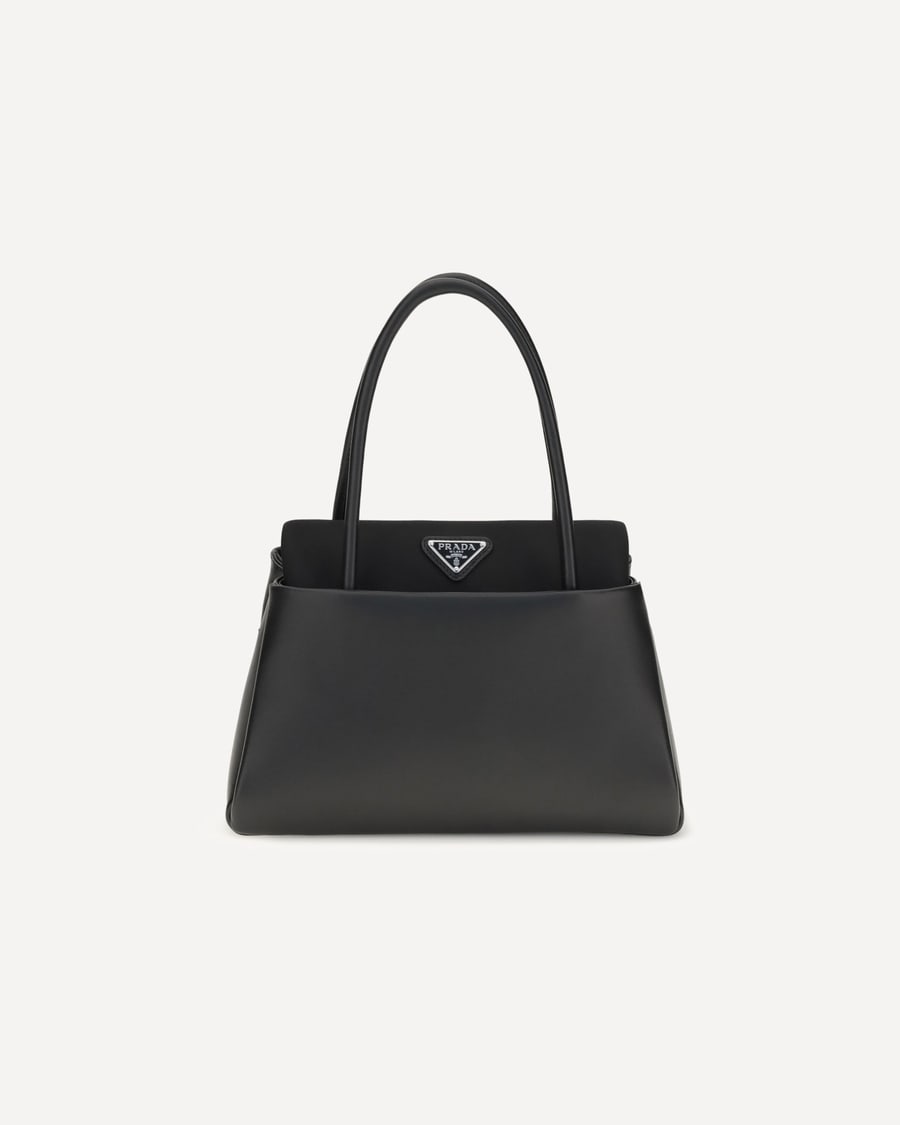 Prada Top Handle Bag with triangle logo, view 3