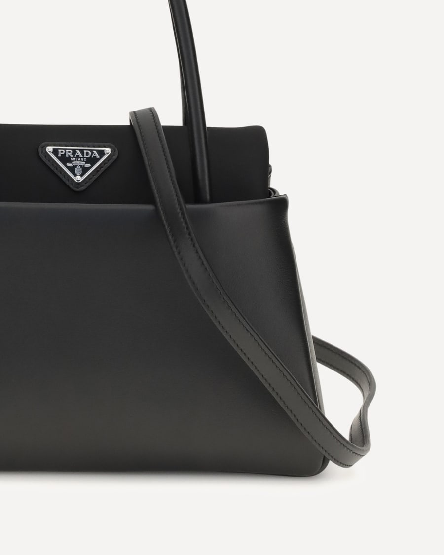 Prada Top Handle Bag with triangle logo, view 6