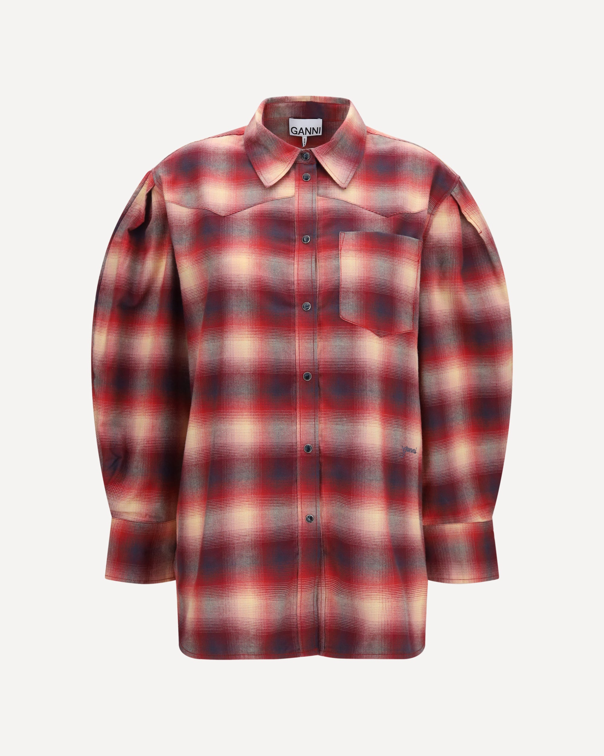 Ganni Cotton flannel check Shirt