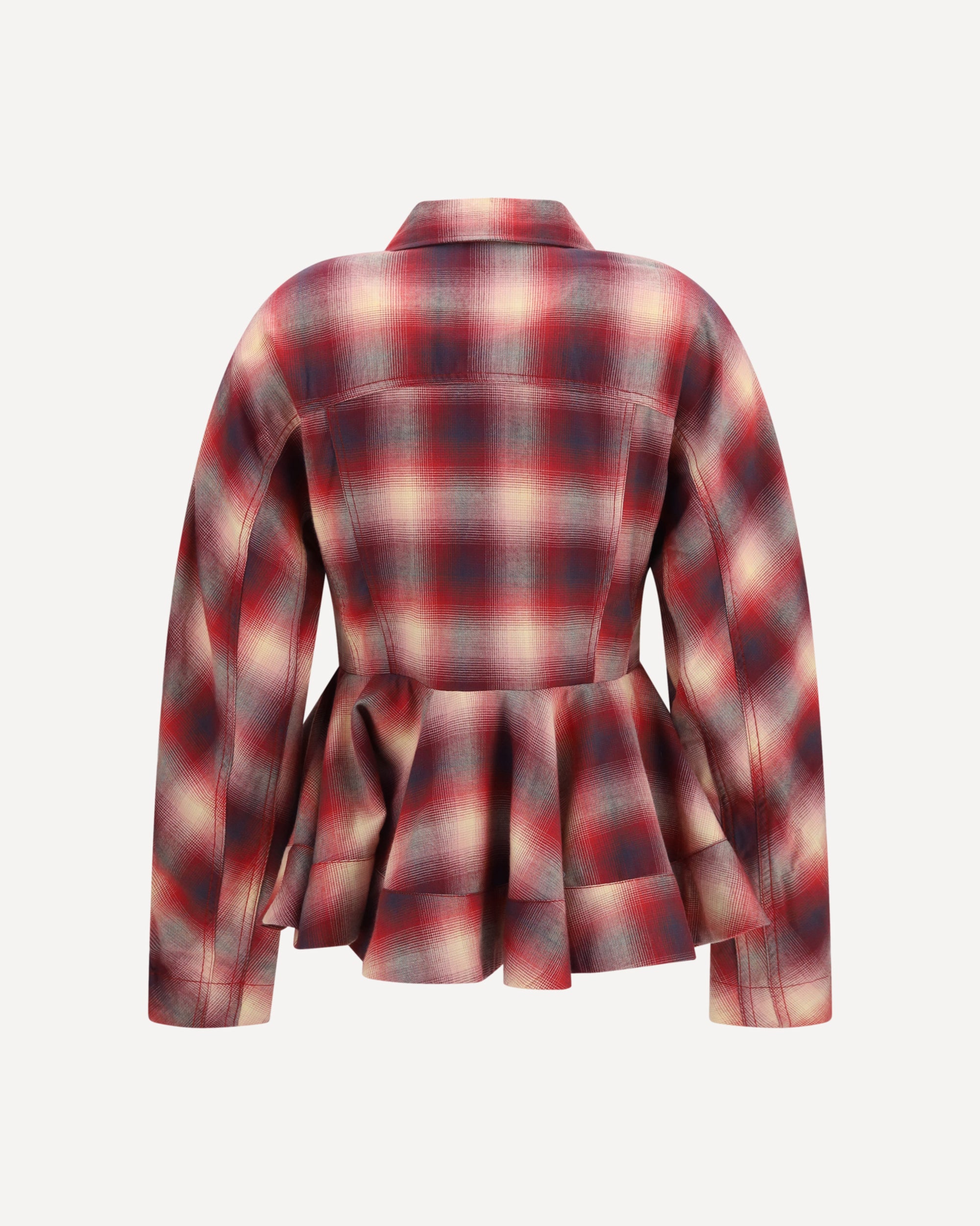 Ganni Peplum flannel Shirt, view 2