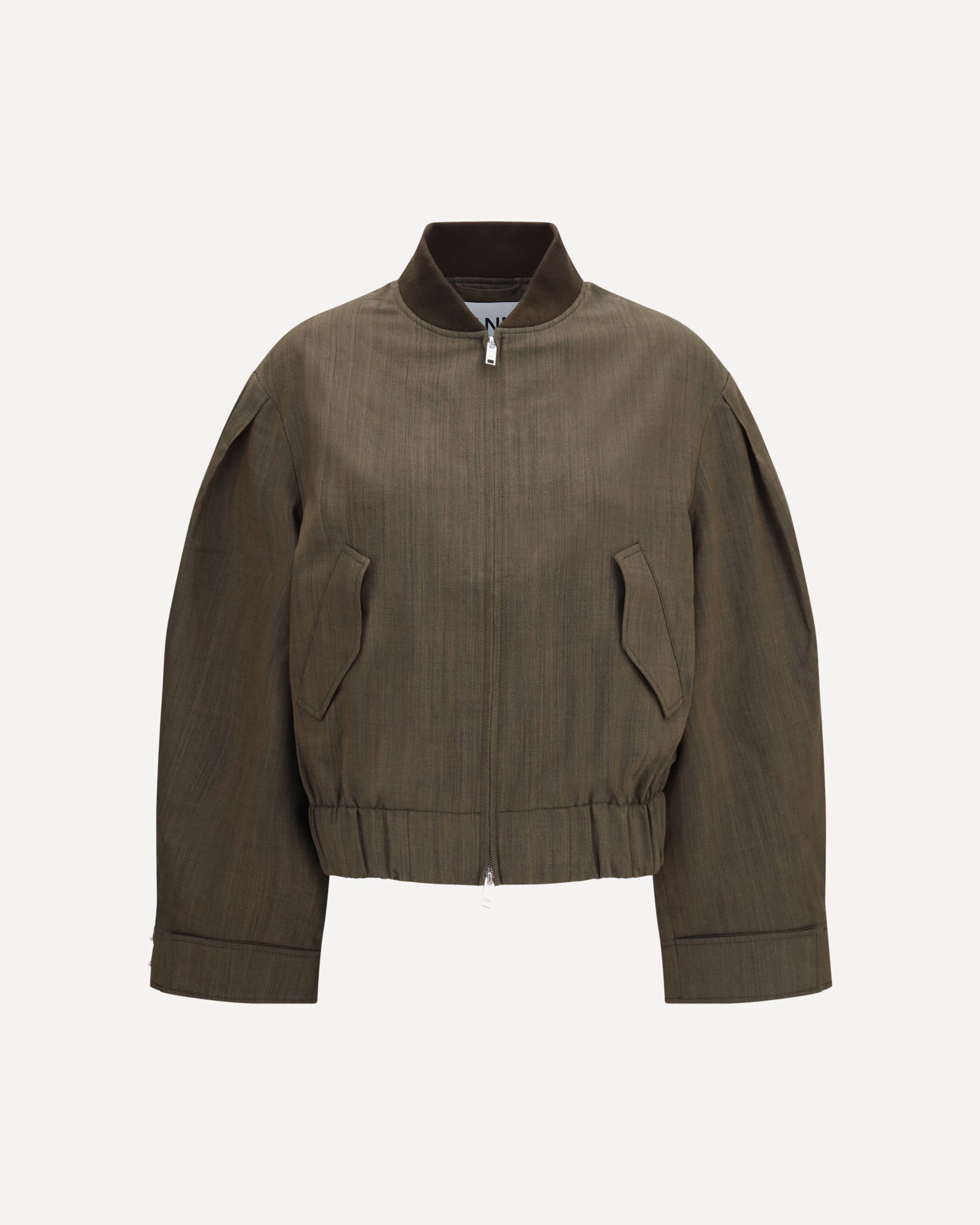 Ganni Lightweight wool Bomber Jacket