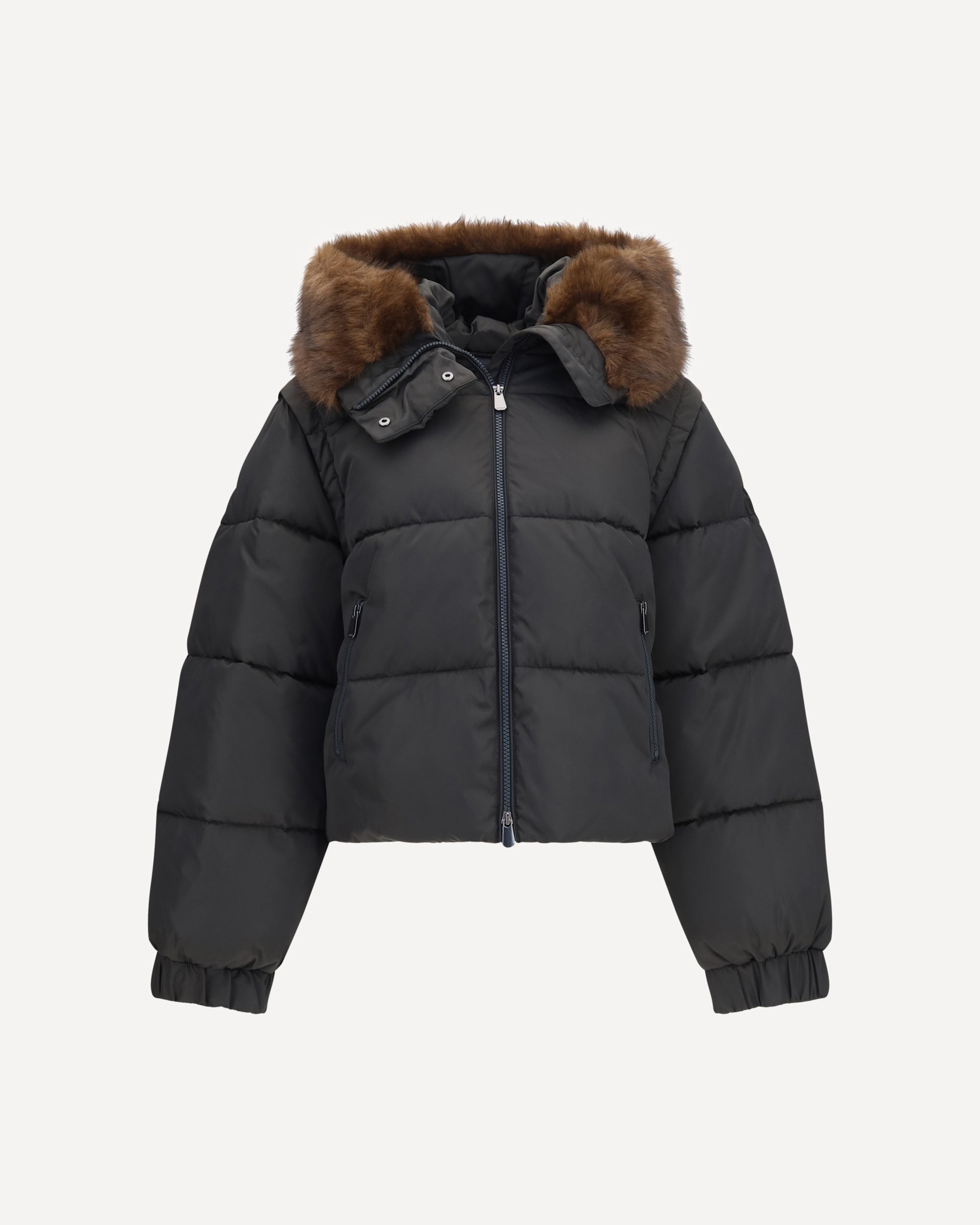Pinko Godetia padded Down Jacket with faux fur