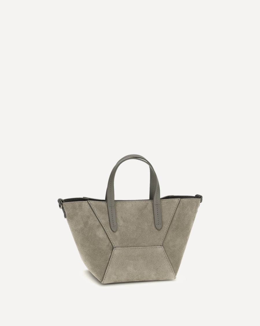 Brunello Cucinelli Suede Shoulder Bag, view 2