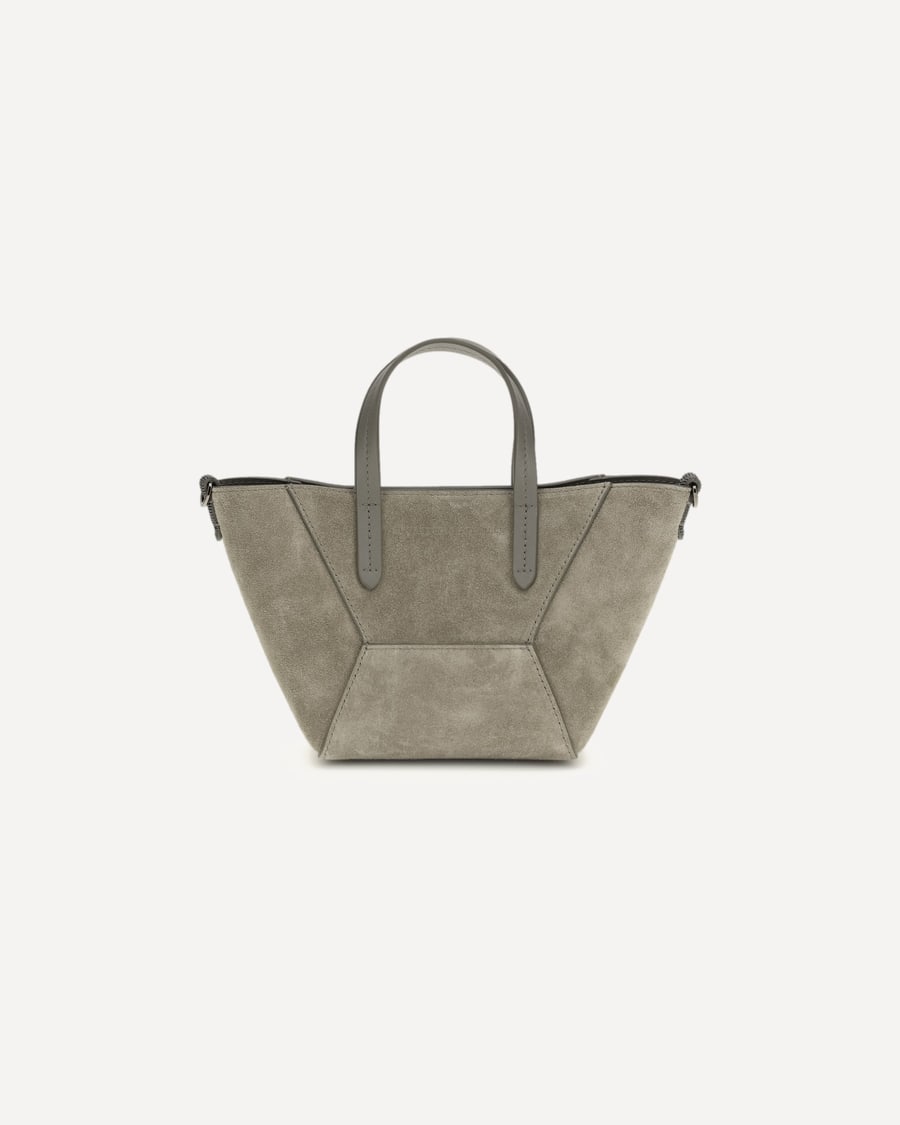 Brunello Cucinelli Suede Shoulder Bag, view 3