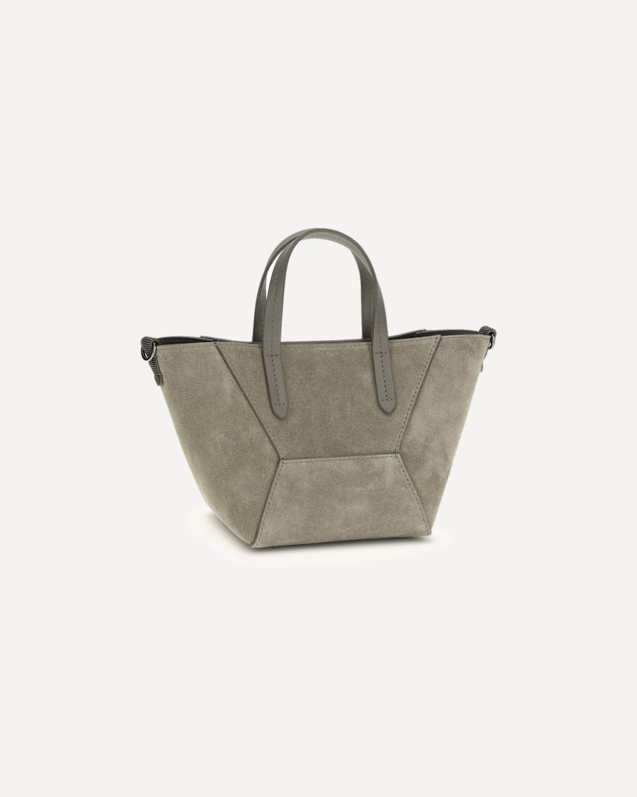 Brunello Cucinelli Suede Shoulder Bag, view 4