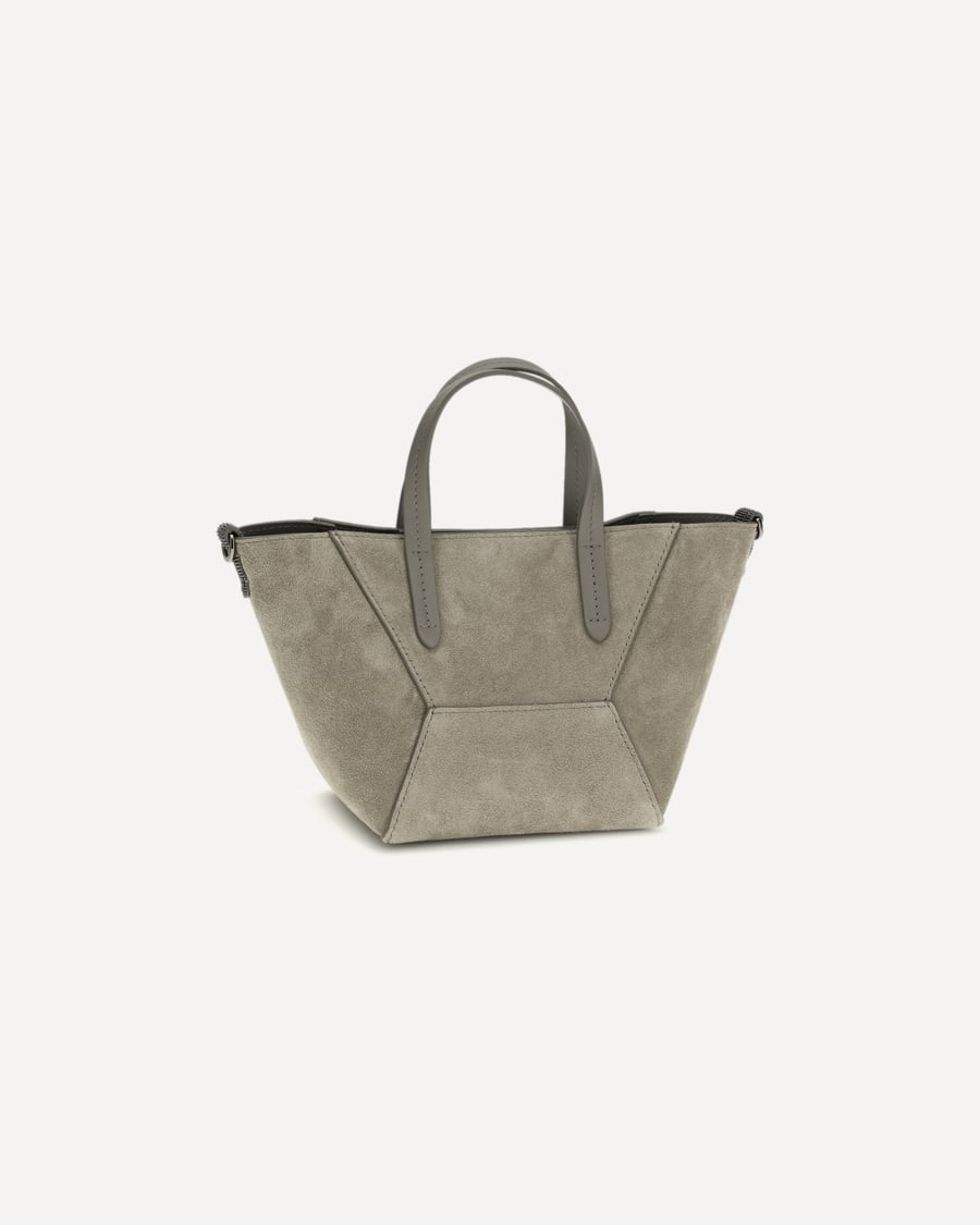 Brunello Cucinelli Suede Shoulder Bag, view 5